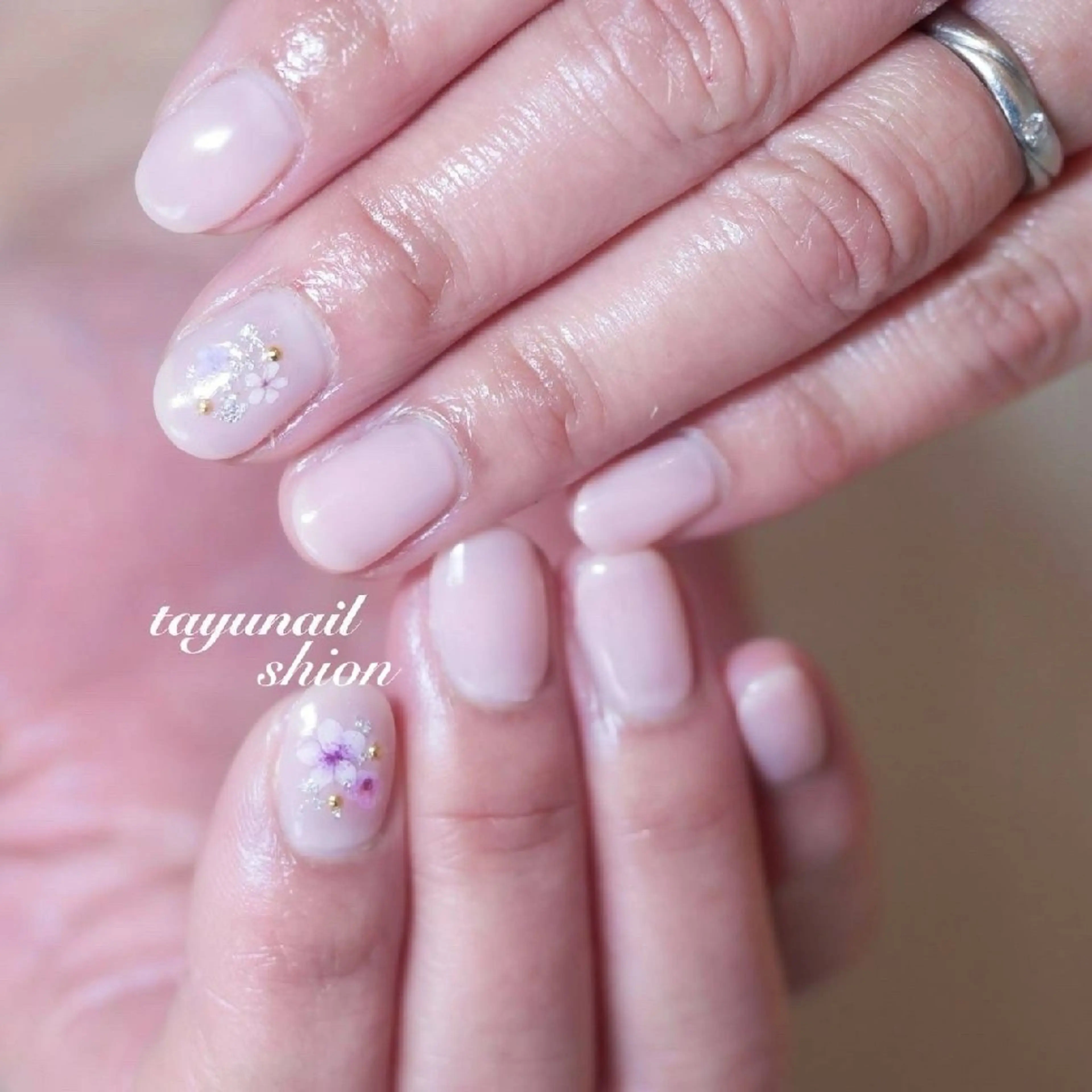 ネイル アートネイル フラワーネイル ジェルネイル ワンカラーネイル パラジェル ネイルサロン・ネイルスクール　たゆnail所属・ネイルサロン 【たゆnail】のネイルデザイン