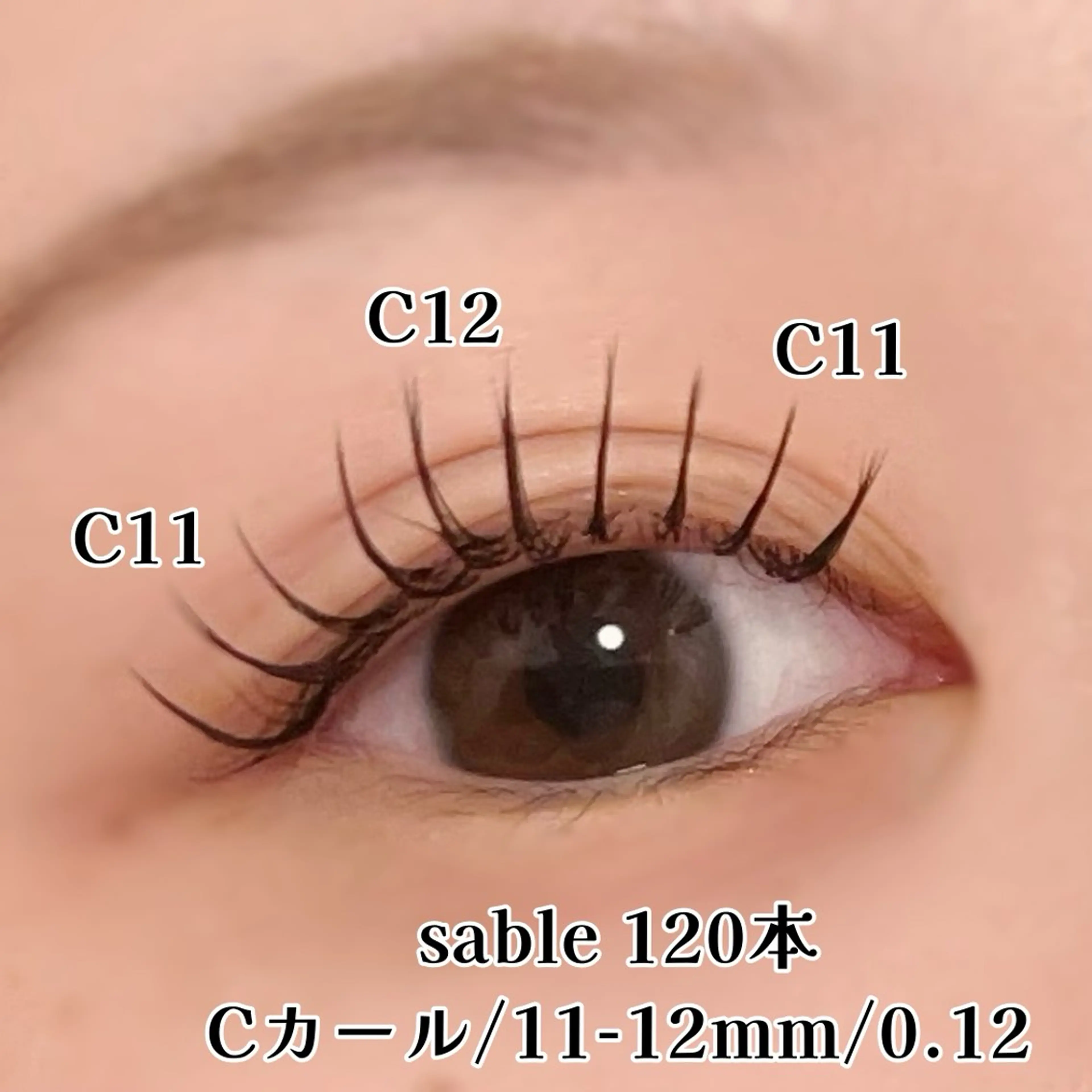 マツエク・マツパ 束感まつ毛 Cカール キュート セーブル こと / 束感マツエク🐩🤍のマツエク・マツパデザイン