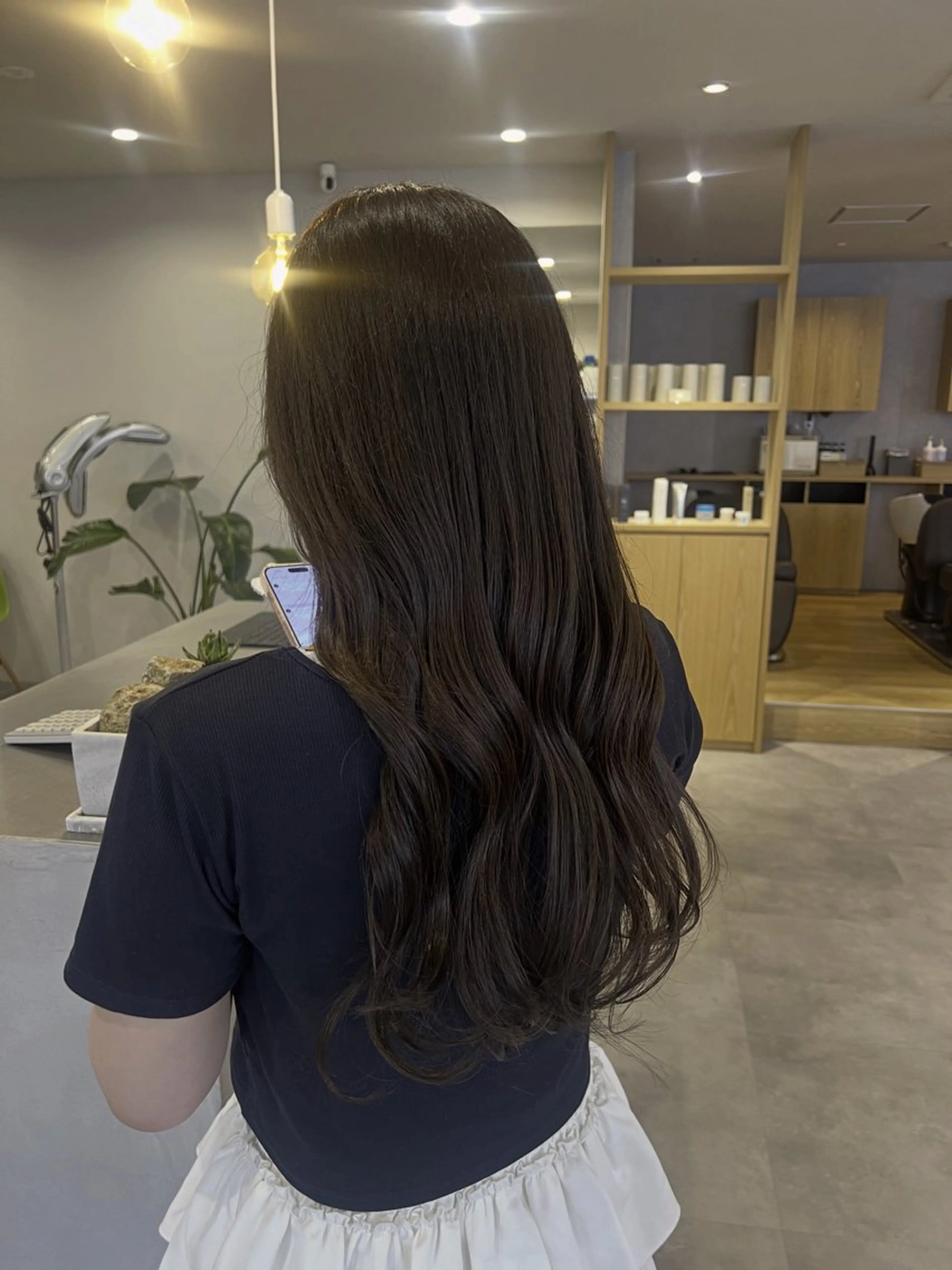 ロング カラー パーマ ヘアアレンジ メンズ ヘアカラー トリートメント 透明感カラー／ 新潟万代/池野里衣のヘアスタイル