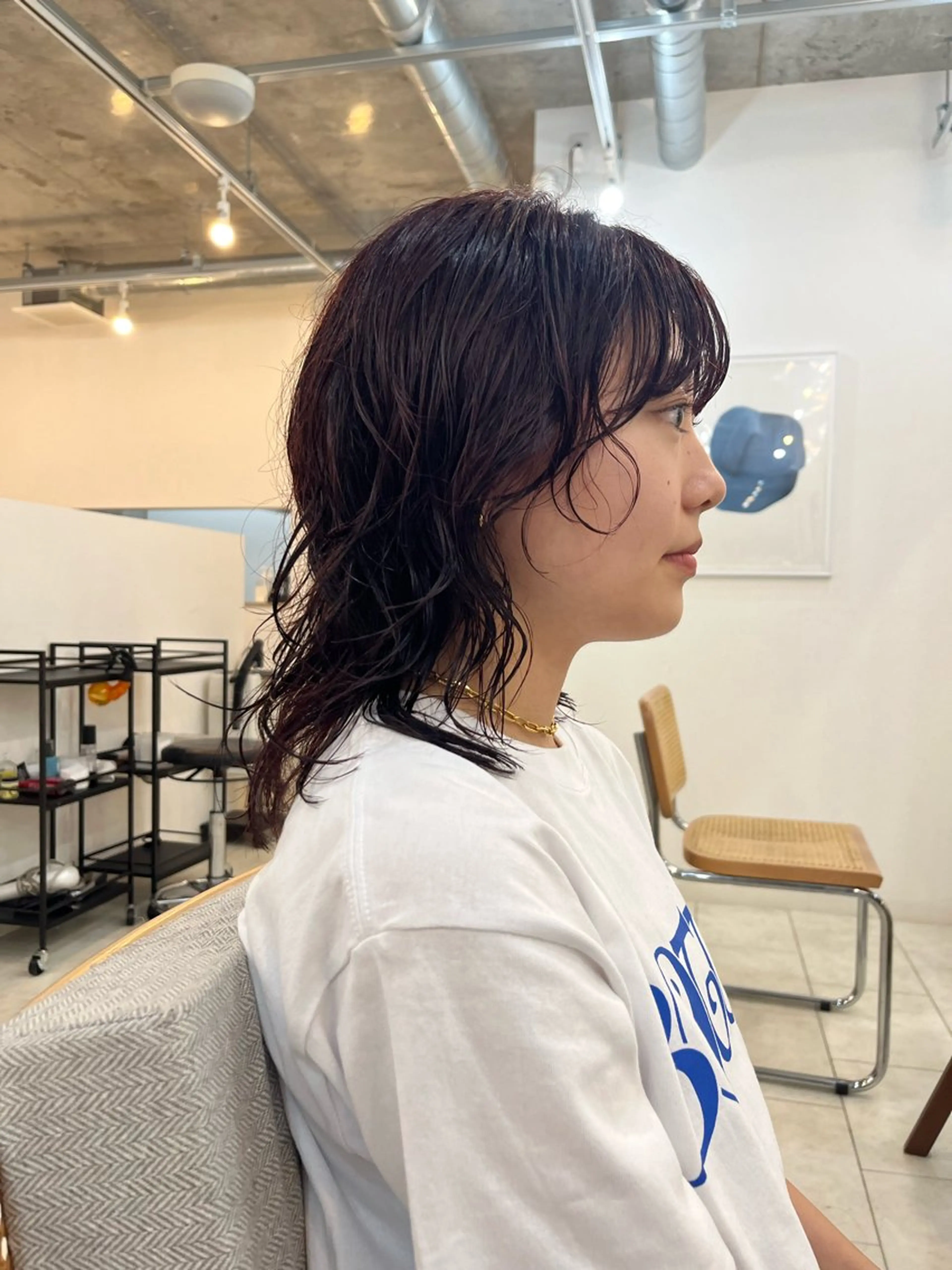 ミディアム カラー パーマ カット ヘアカラー パーマ NOUN所属・eri kinjoのヘアスタイル