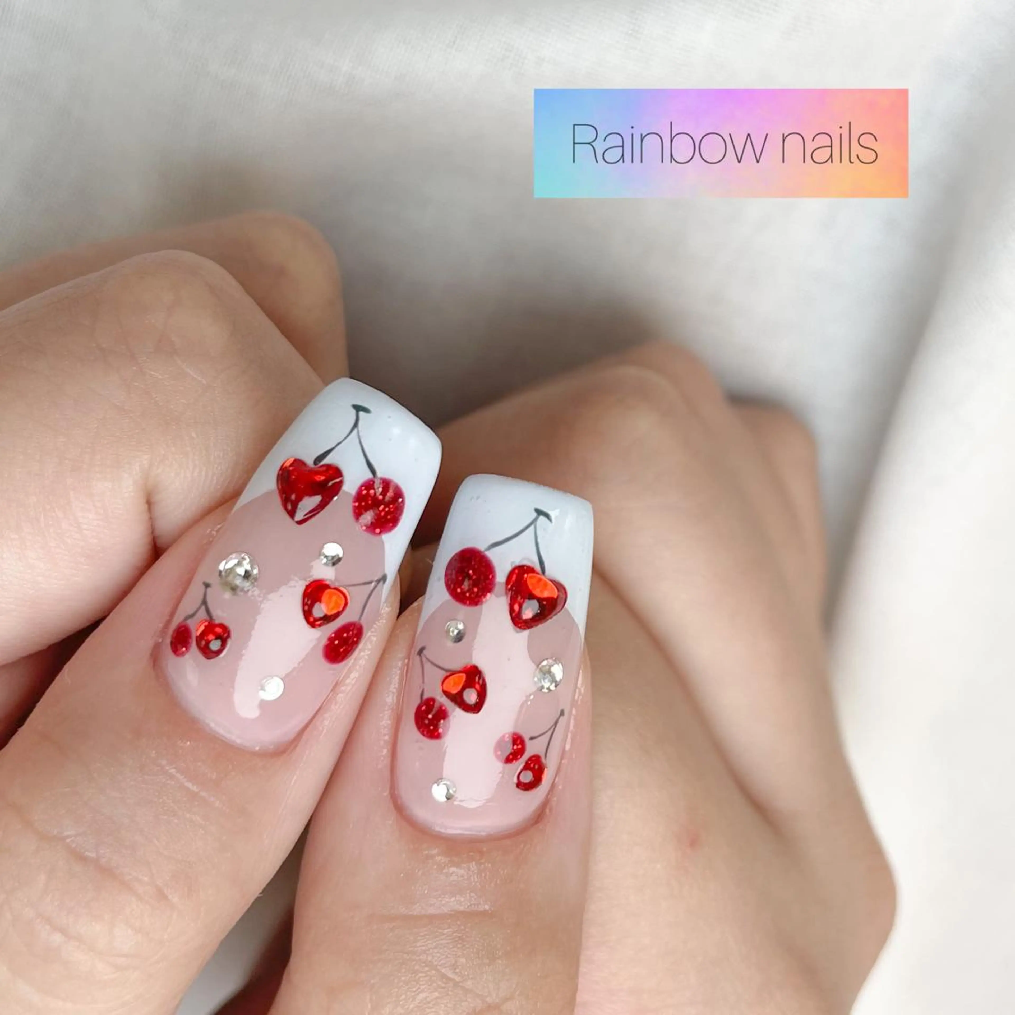 ネイル Rainbow nailsくろちゃんのネイルデザイン