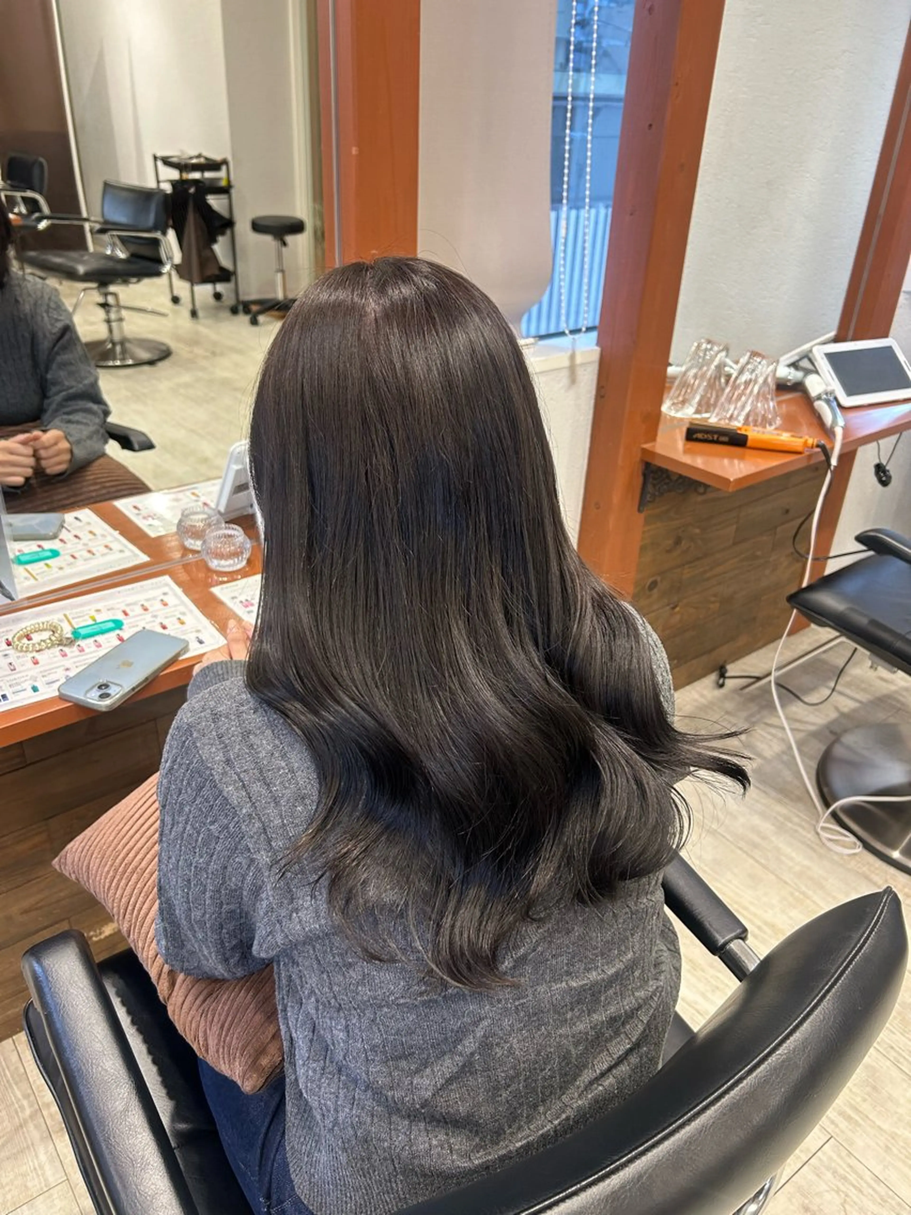 ロング カラー グレージュ ラベンダーカラー ラベンダーグレージュ ラベンダーグレー カット ヘアカラー トリートメント CIEL 難波店所属・🎀透明感/レイヤ ー/Kotona🎀のヘアスタイル