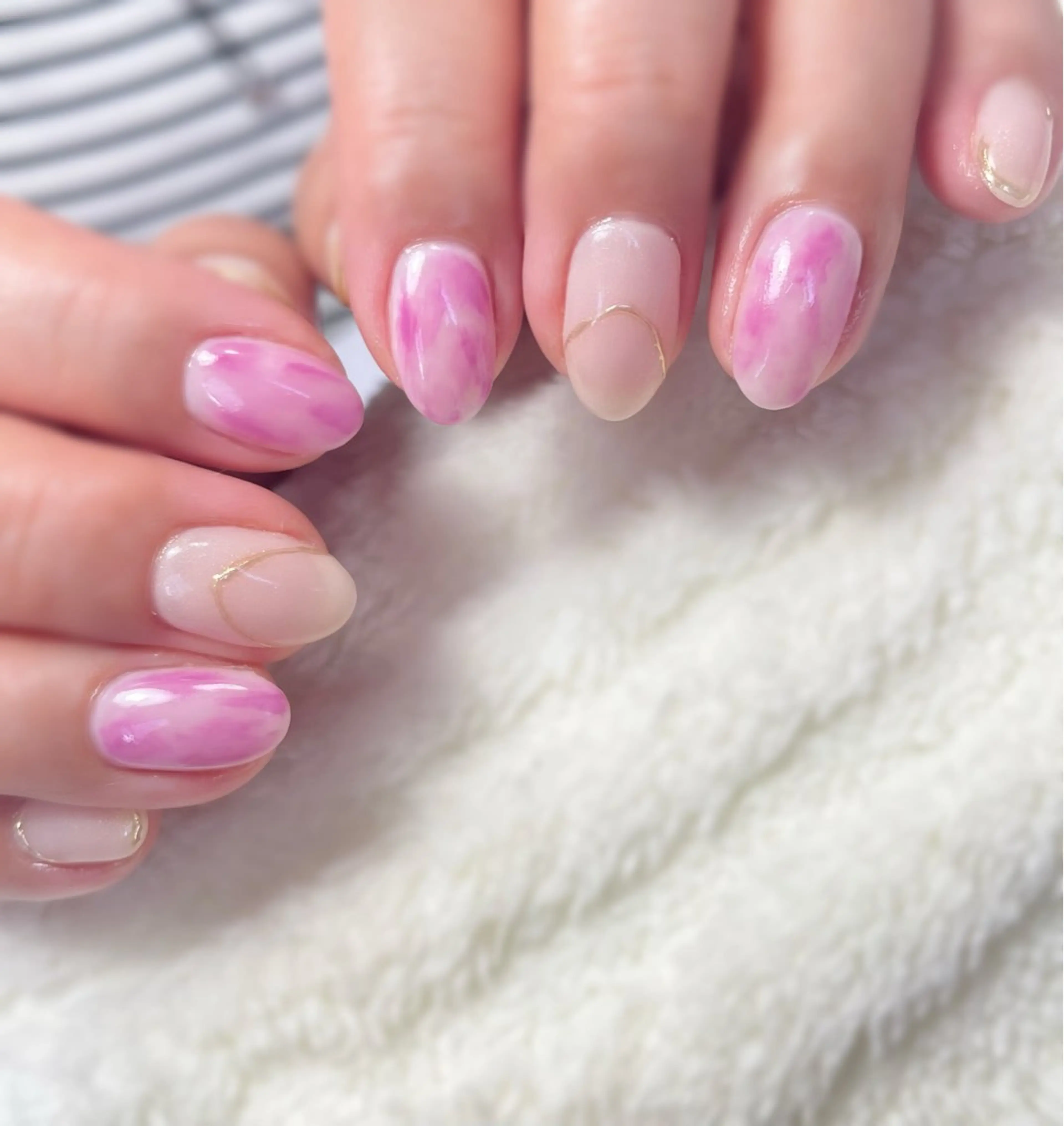 ネイル ニュアンスネイル 春ネイル ハンドネイル Chicchi 加茂宮駅徒歩3分のネイルデザイン