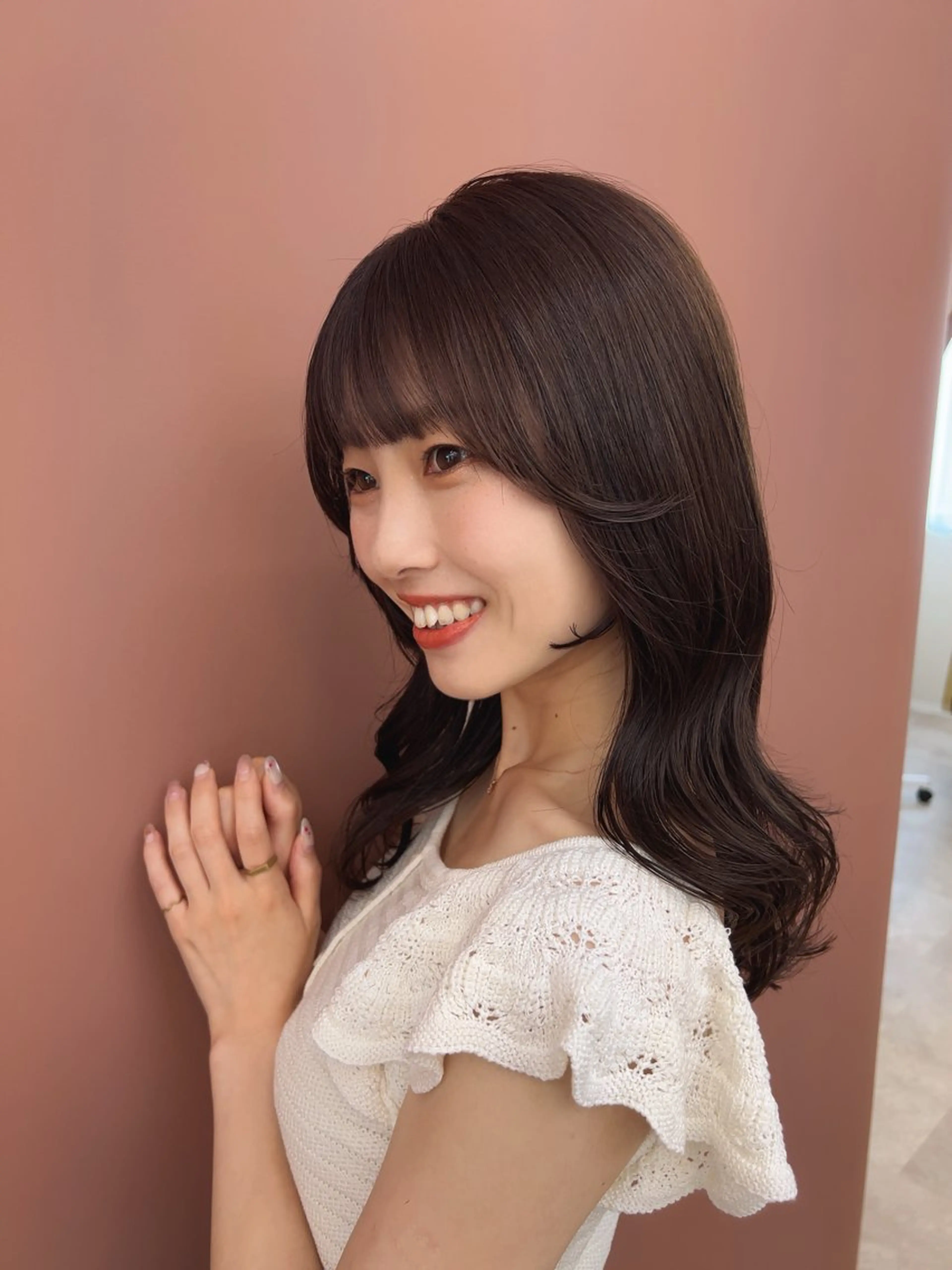 セミロング カラー カット ヘアカラー トリートメント 佐合 梨花 / ｅａｕ〈オー〉のヘアスタイル