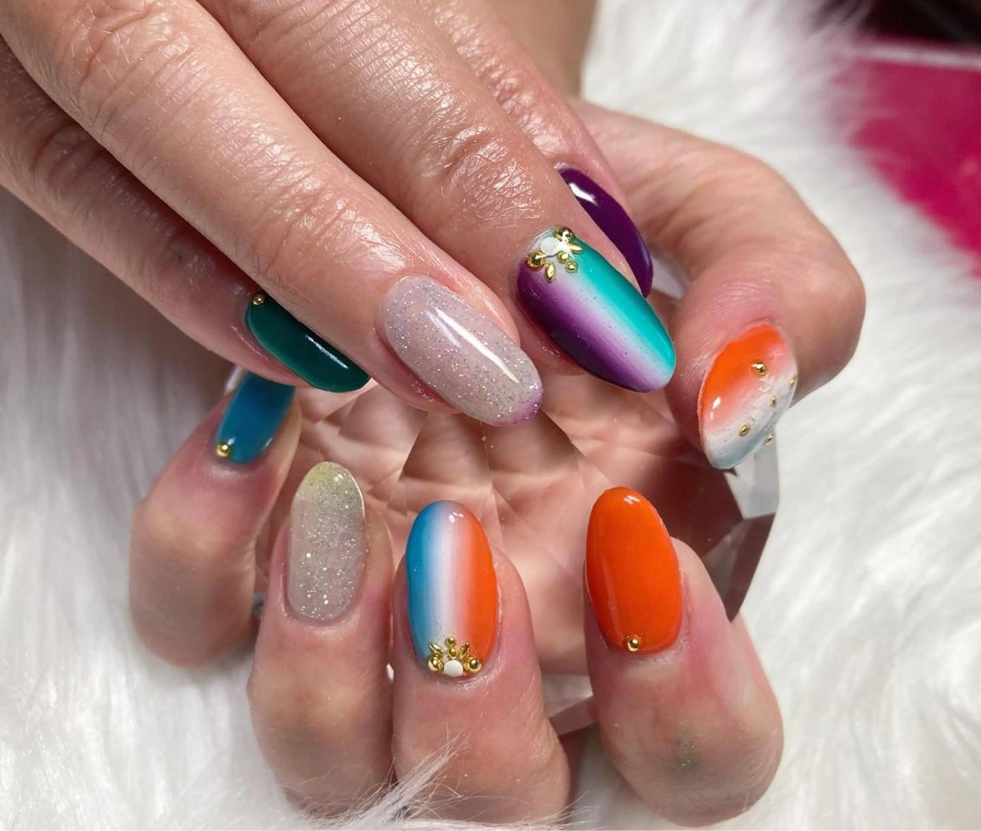 ミディアム ネイル nail yukkoのネイルデザイン