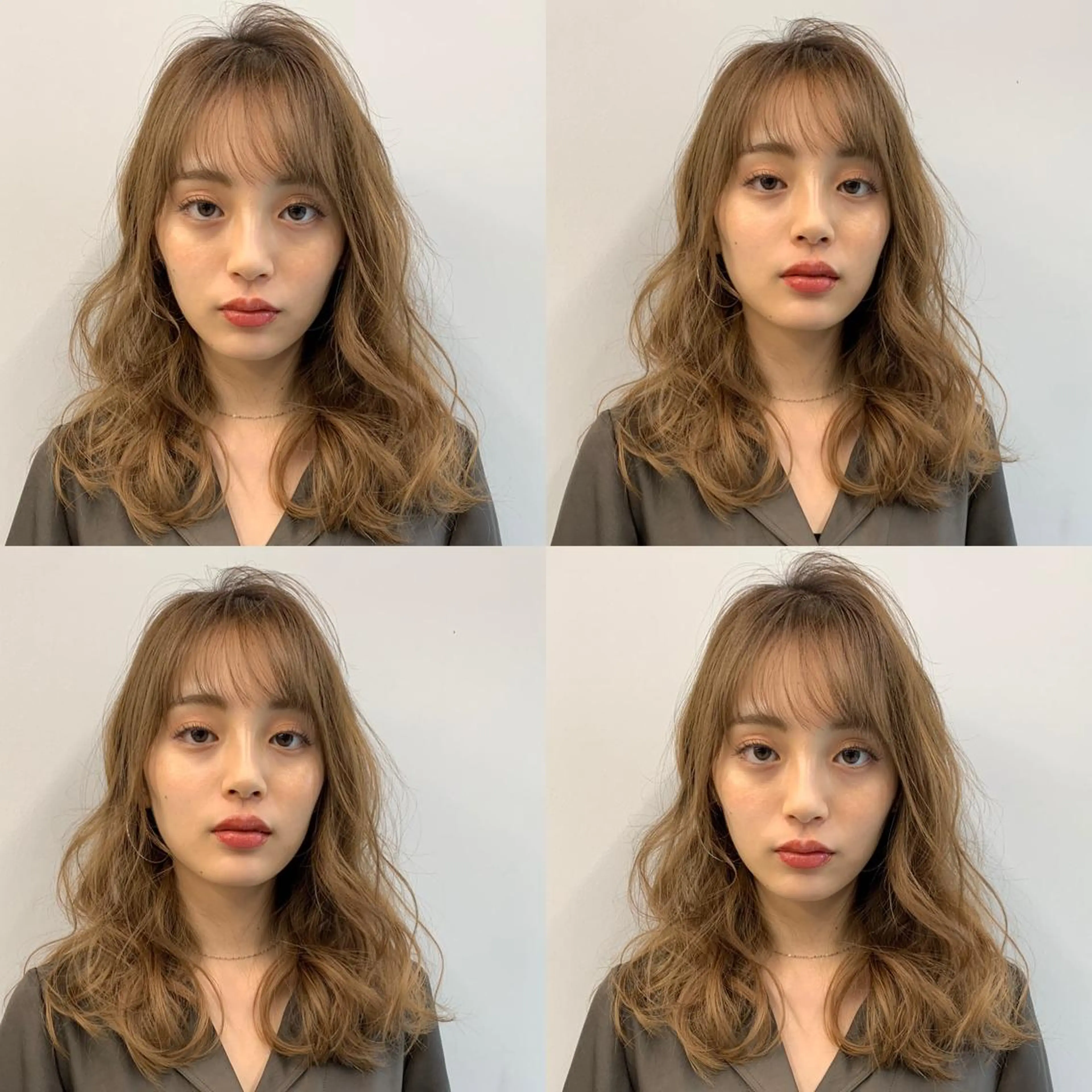 ロング カラー 透明感/オリーブ/ グレージュ/YUKAのヘアスタイル