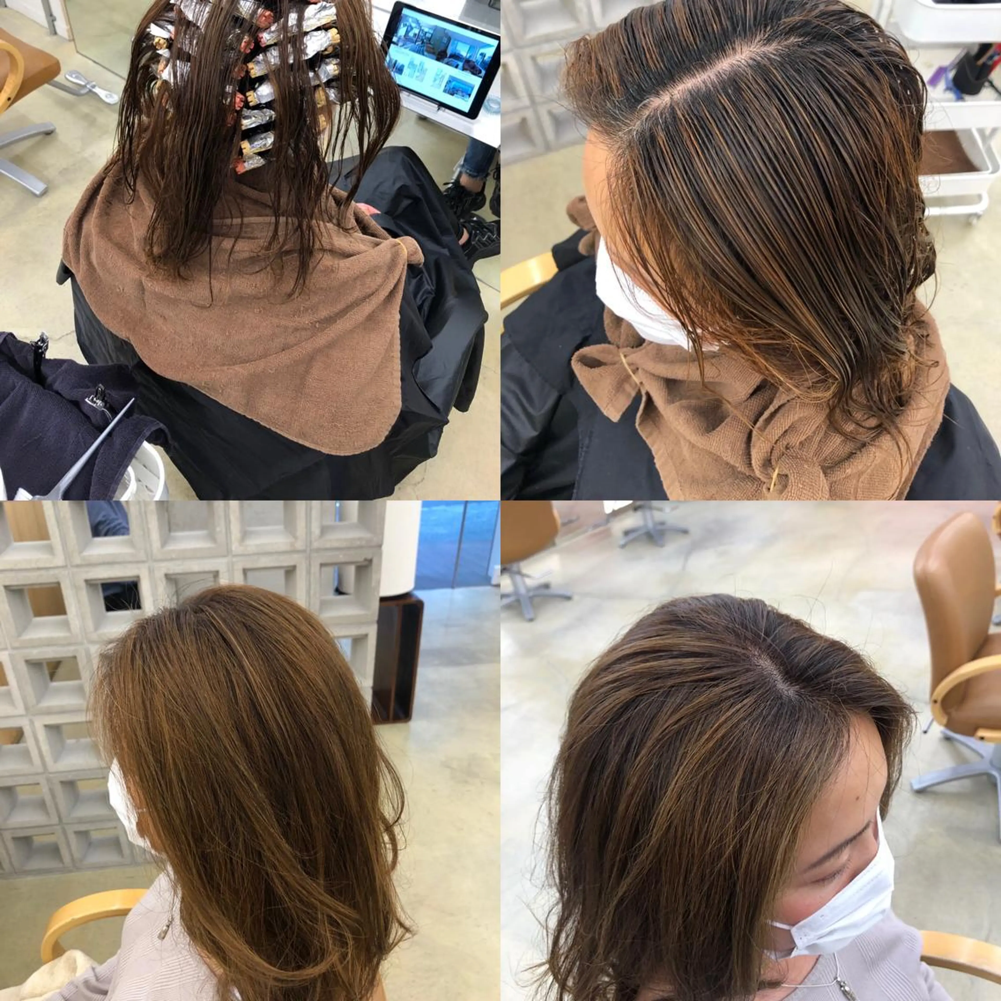 カラー ハイライトカラー 白髪ぼかし/美髪矯正 /宮崎陽平のヘアスタイル