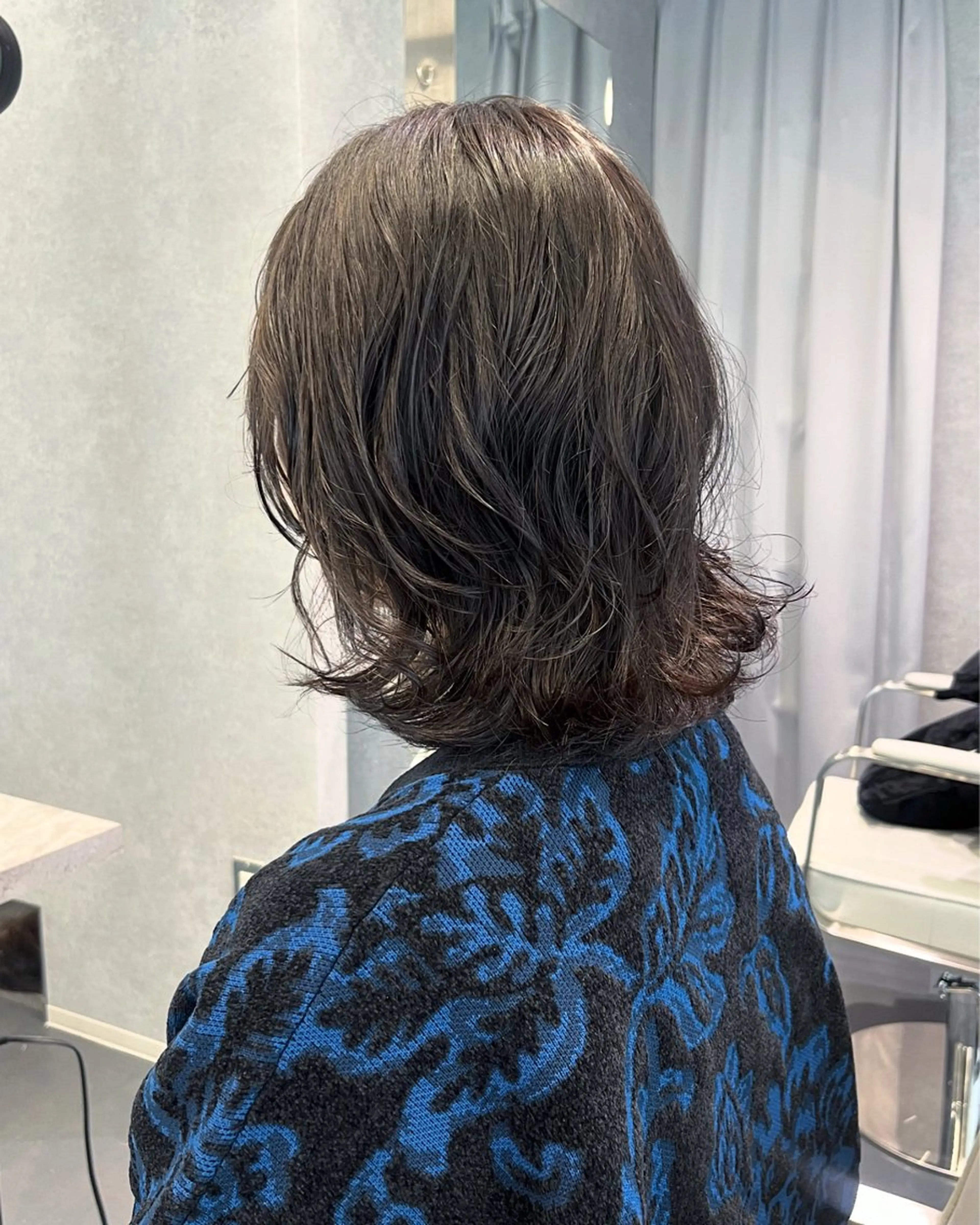 ミディアム ミディアムパーマ レイヤーカット カット パーマ Maison Land所属・KANA MIYOSHIのヘアスタイル