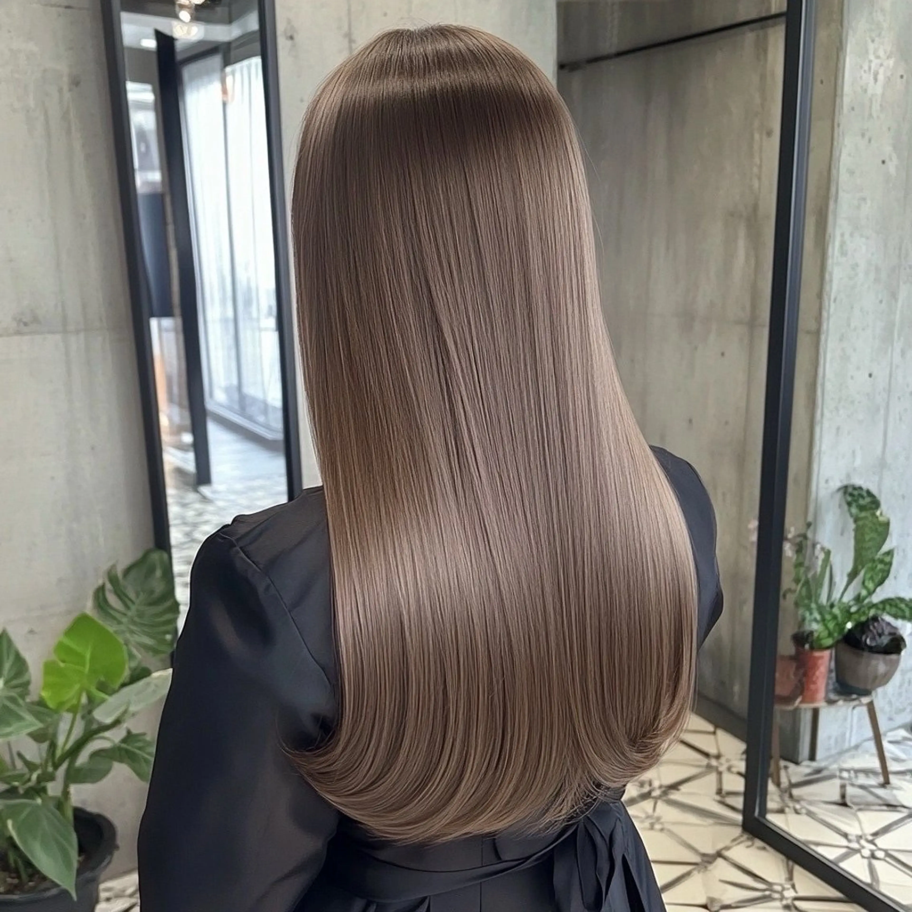 ❄️【期間限定キャンペーン】❄️メンテカット➕縮毛矯正➕透明感カラー➕ウォータートリートメント#韓国#髪質改善の写真