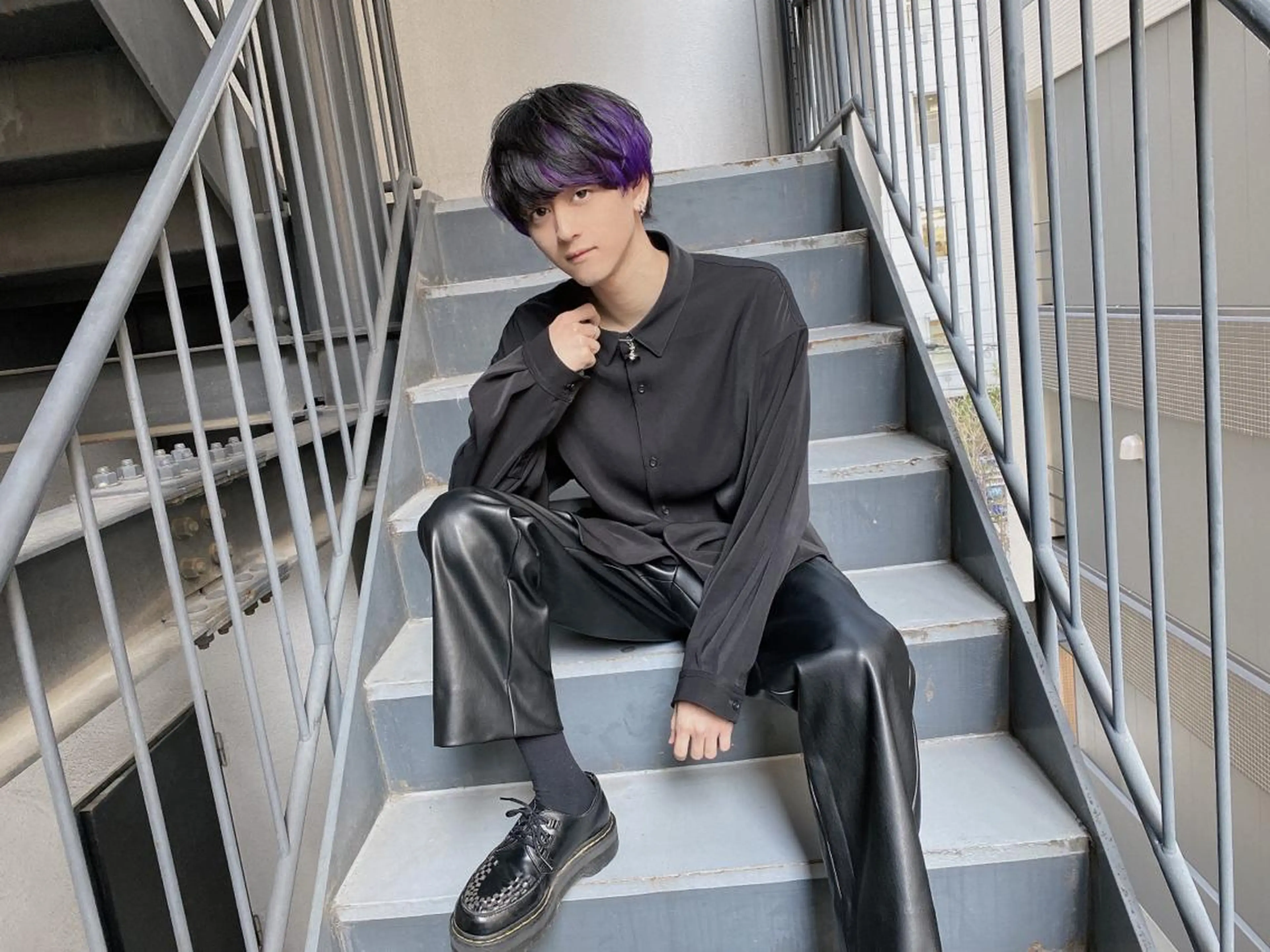 ミディアム カラー メンズ マッシュ ヘアカラー トリートメント ヘアセット メンズサロン【owl 心斎橋】難波/アメ村のヘアスタイル