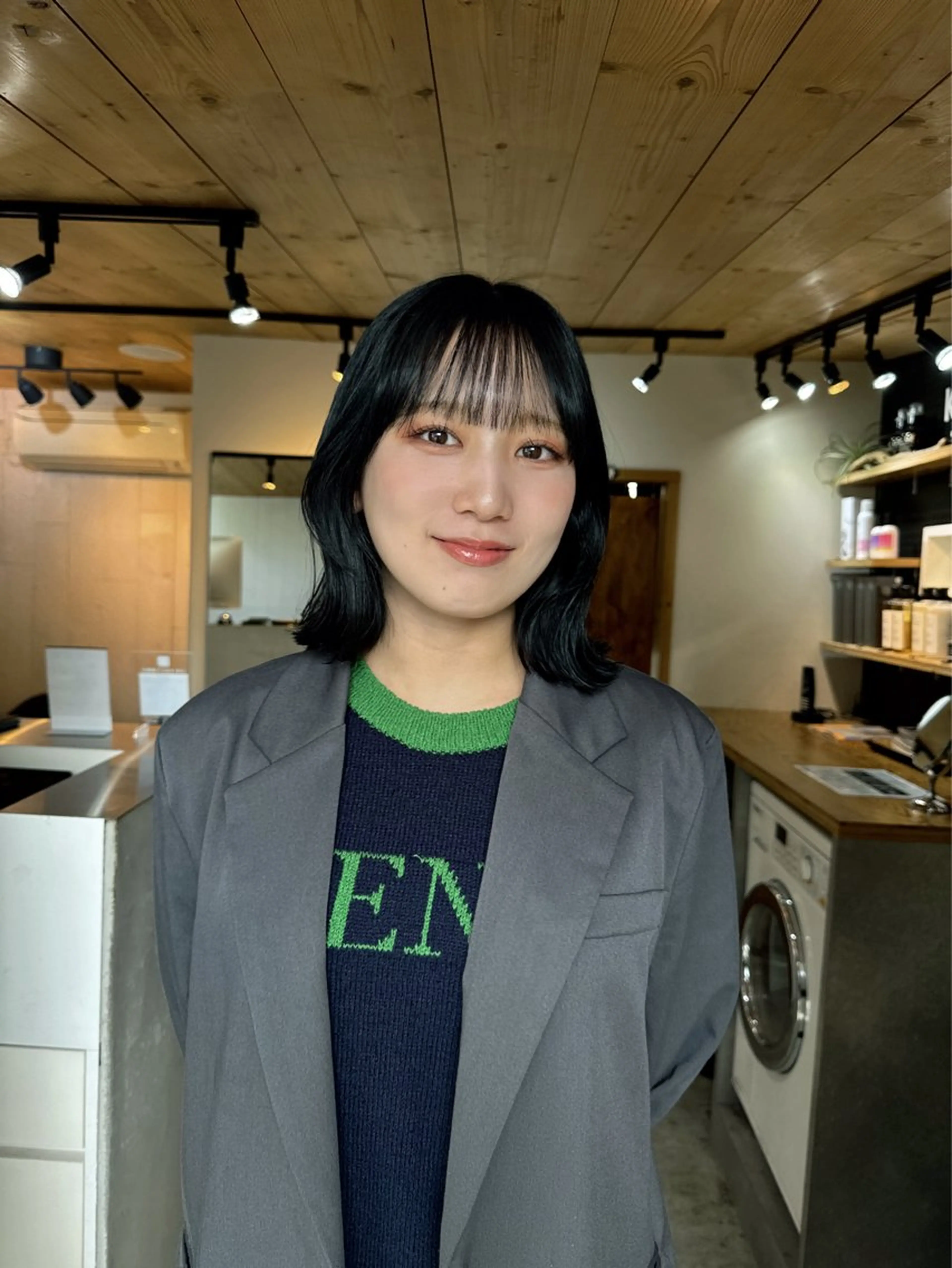 ミディアム カラー カット ヘアカラー トリートメント Rico / bob/グレージュのヘアスタイル