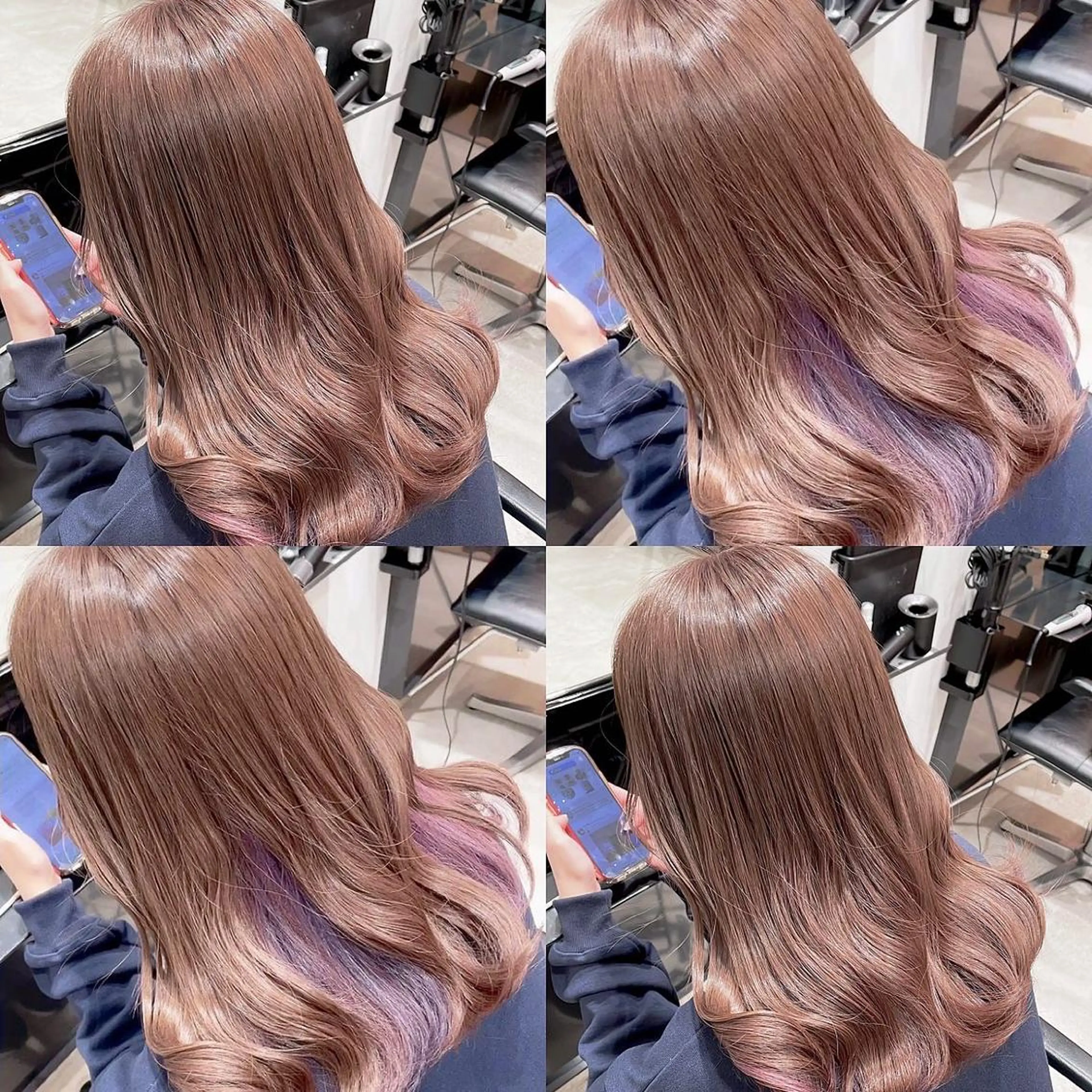 カラー ブリーチ インナーカラー ヘアカラー トリートメント 渋谷:インナーカラー ／🍒エリカ🍒のヘアスタイル