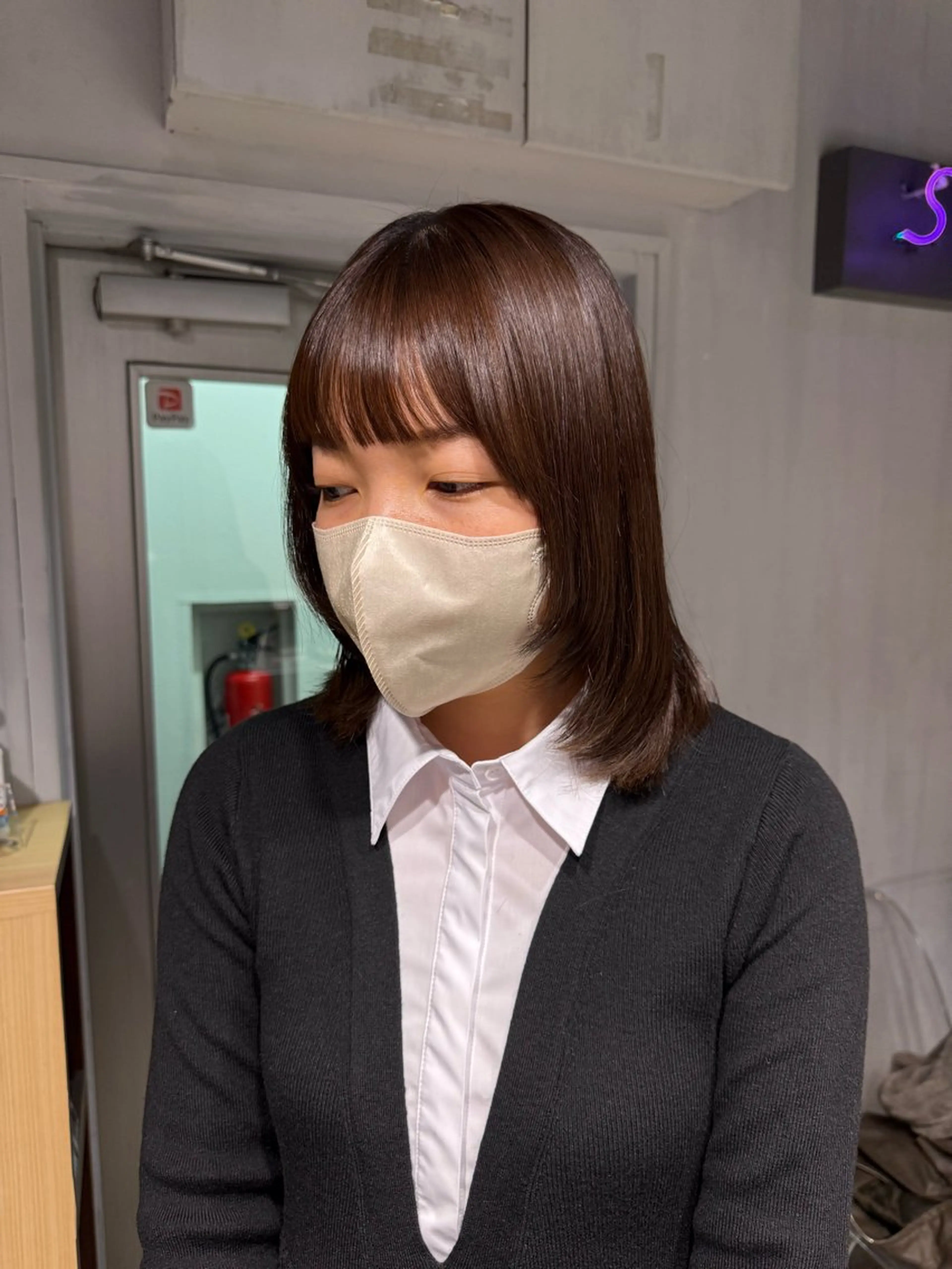 ショート カラー ヘアカラー トリートメント NANAMI🩵 大人可愛い韓国ヘアのヘアスタイル