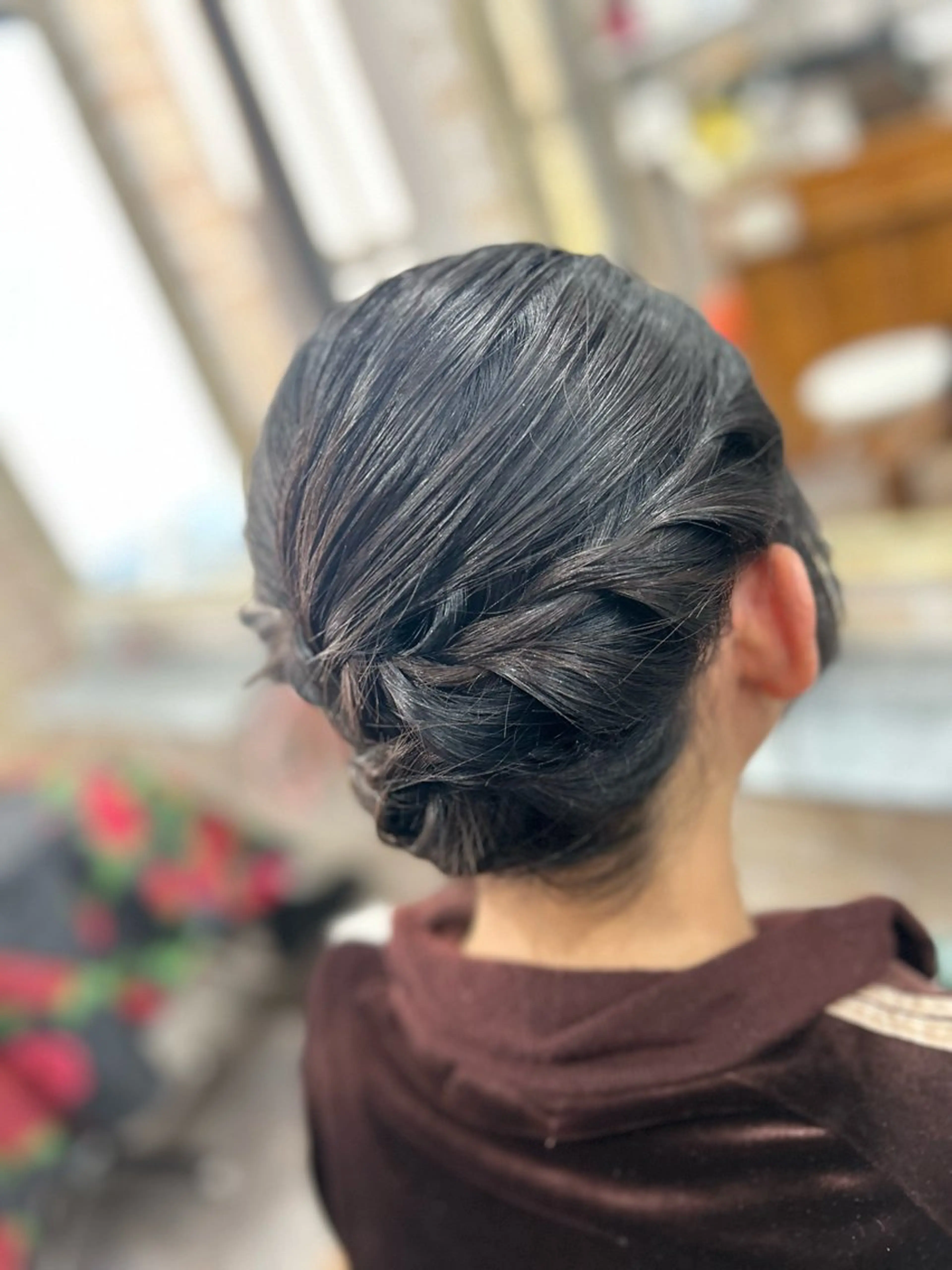 ミディアム ヘアアレンジ 成安 雪菜のヘアスタイル