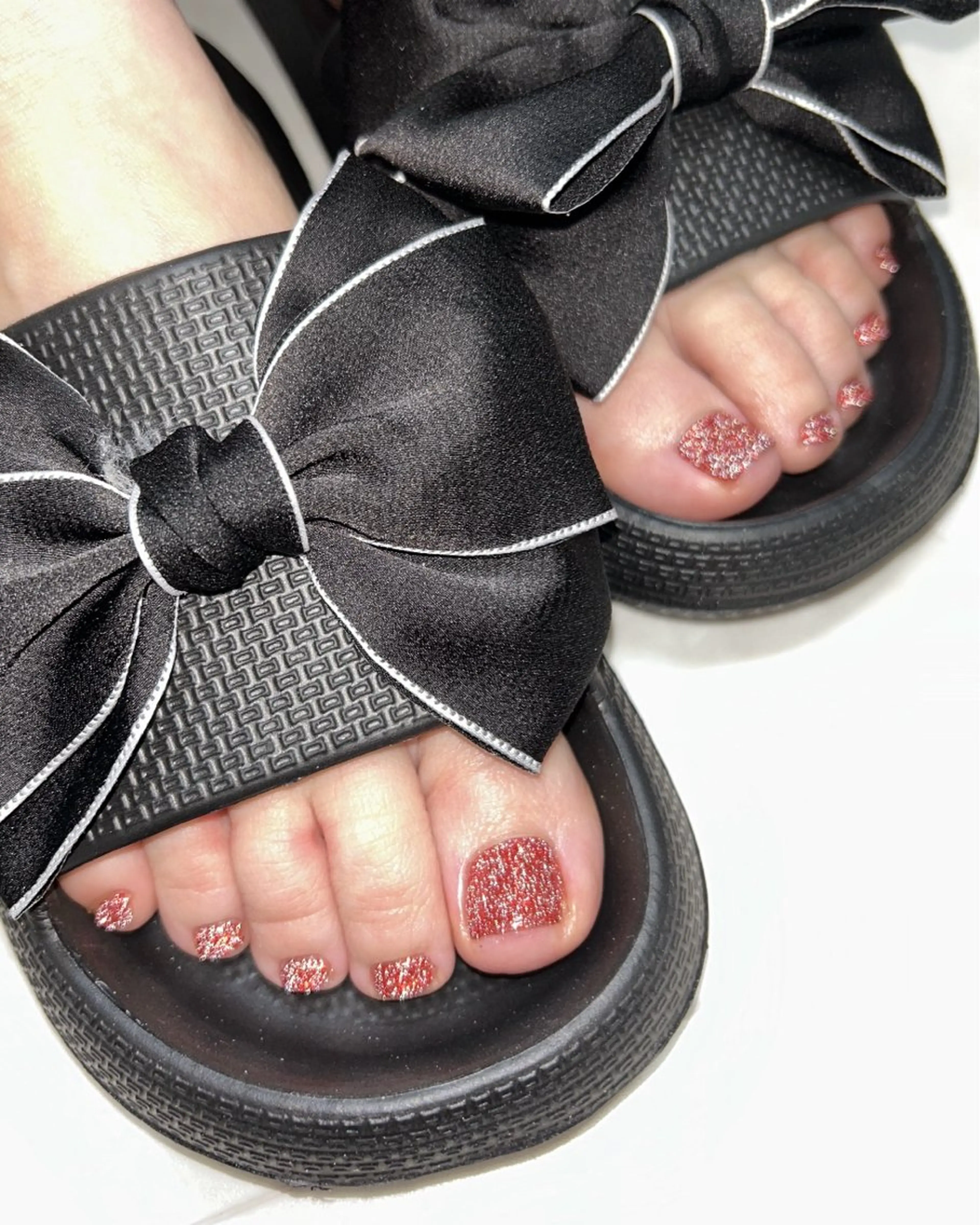 ネイル フラッシュネイル フットネイル ジェルネイル ワンカラーネイル フットネイル ten nail salon　かえでのネイルデザイン