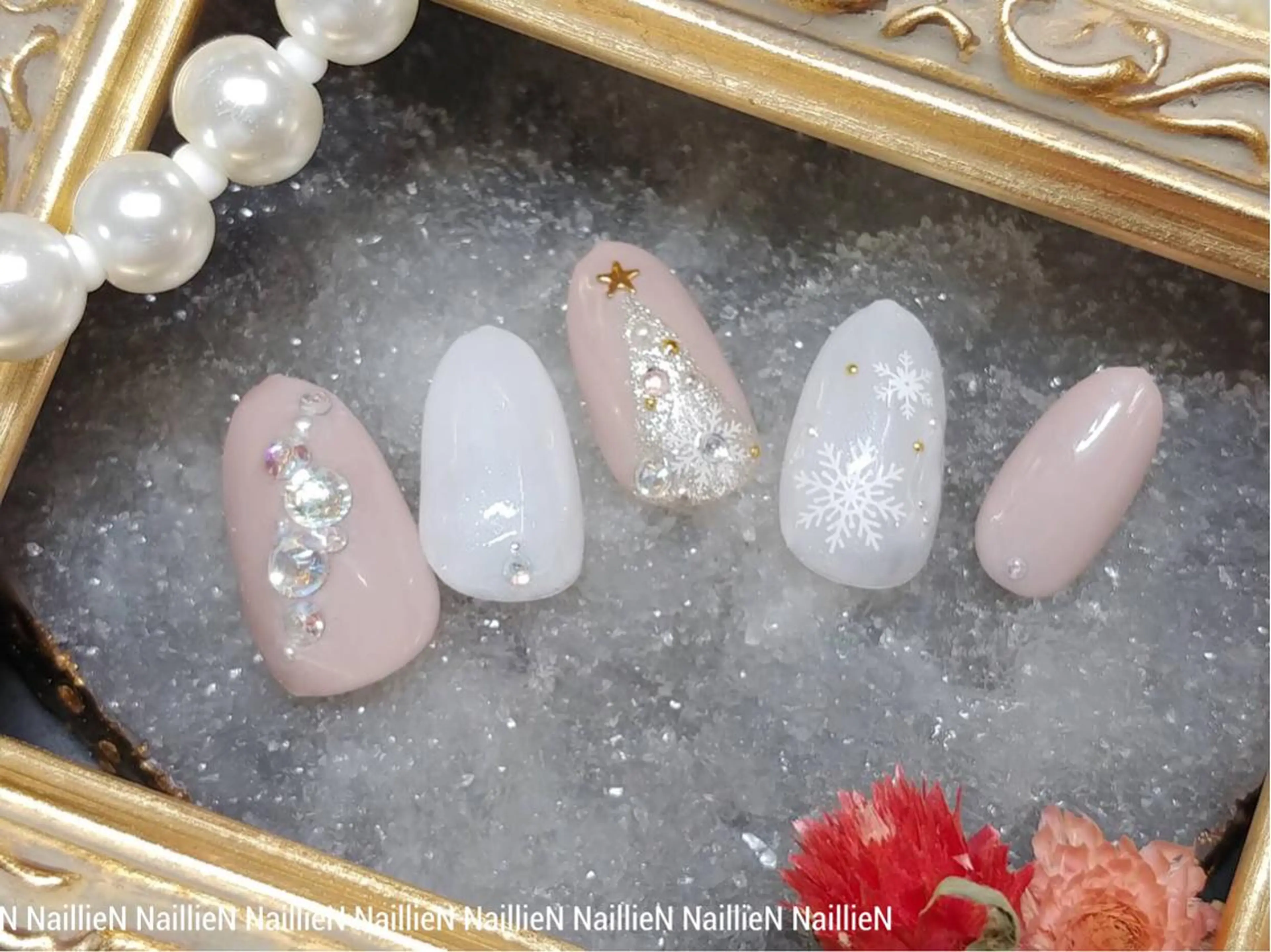 ネイル 冬ネイル クリスマス Nail lieNのネイルデザイン