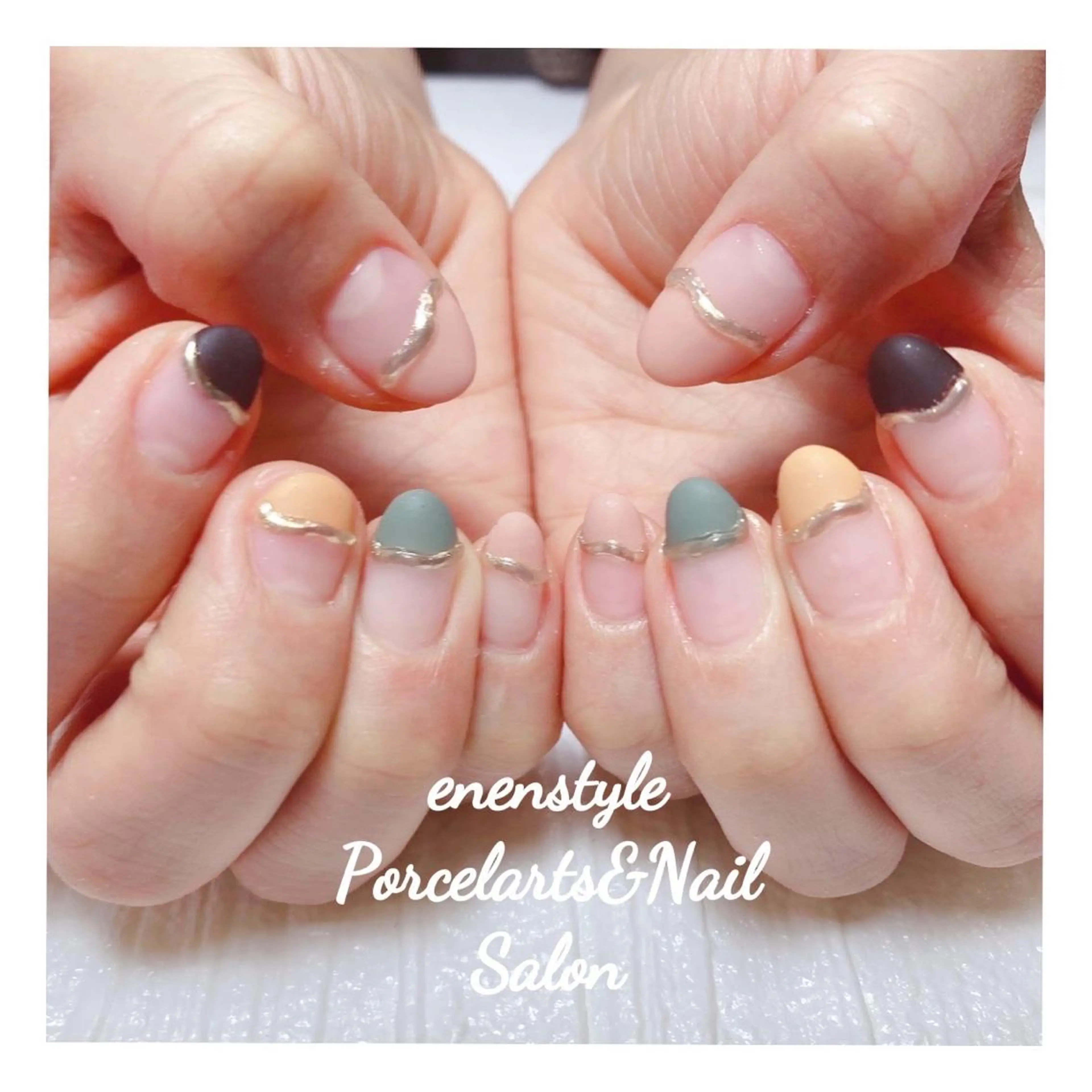 ミディアム ネイル 👑enen style👑のネイルデザイン