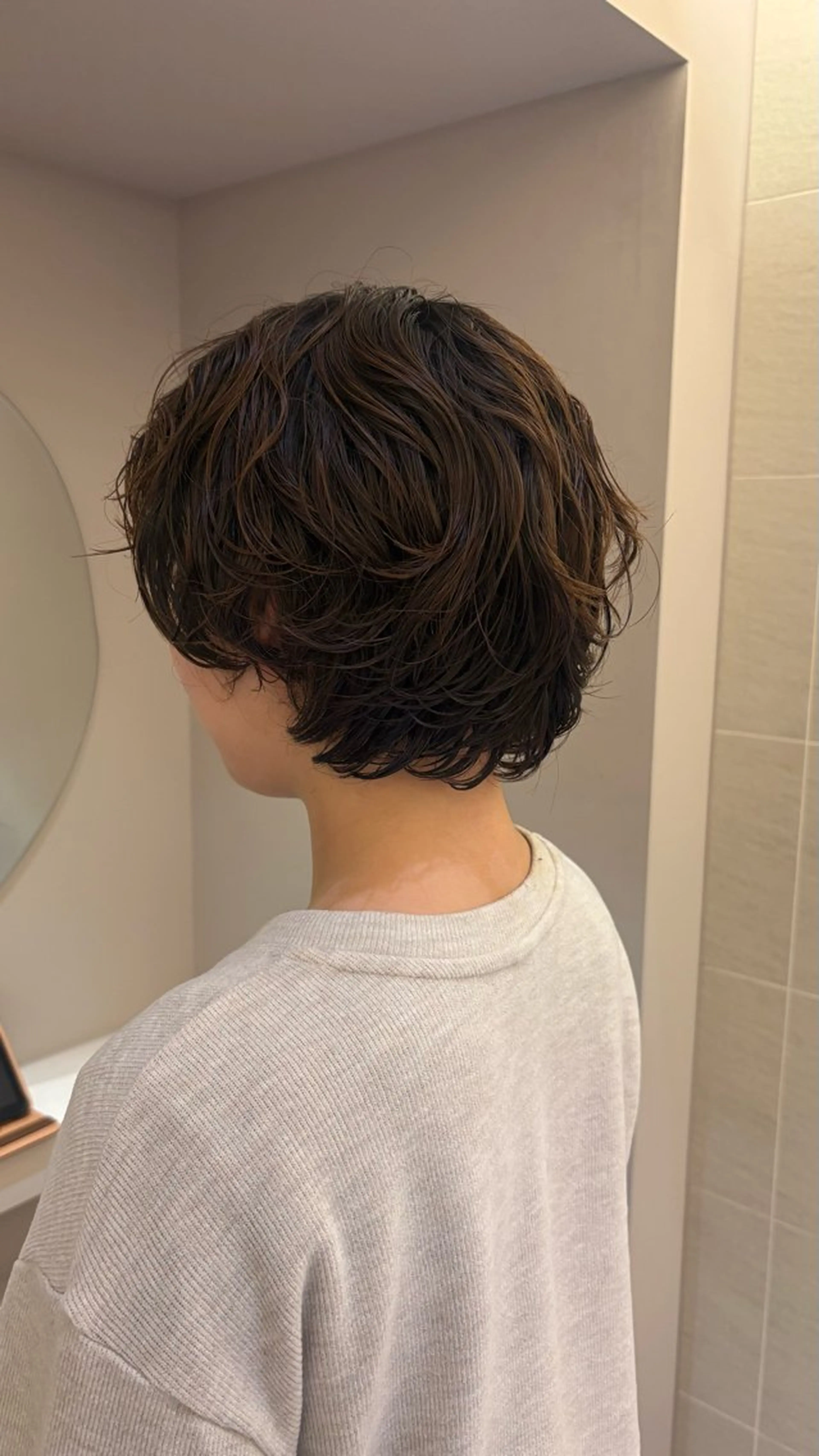 ショート パーマ カット パーマ 《無料カットモデル / perm》ナミのヘアスタイル