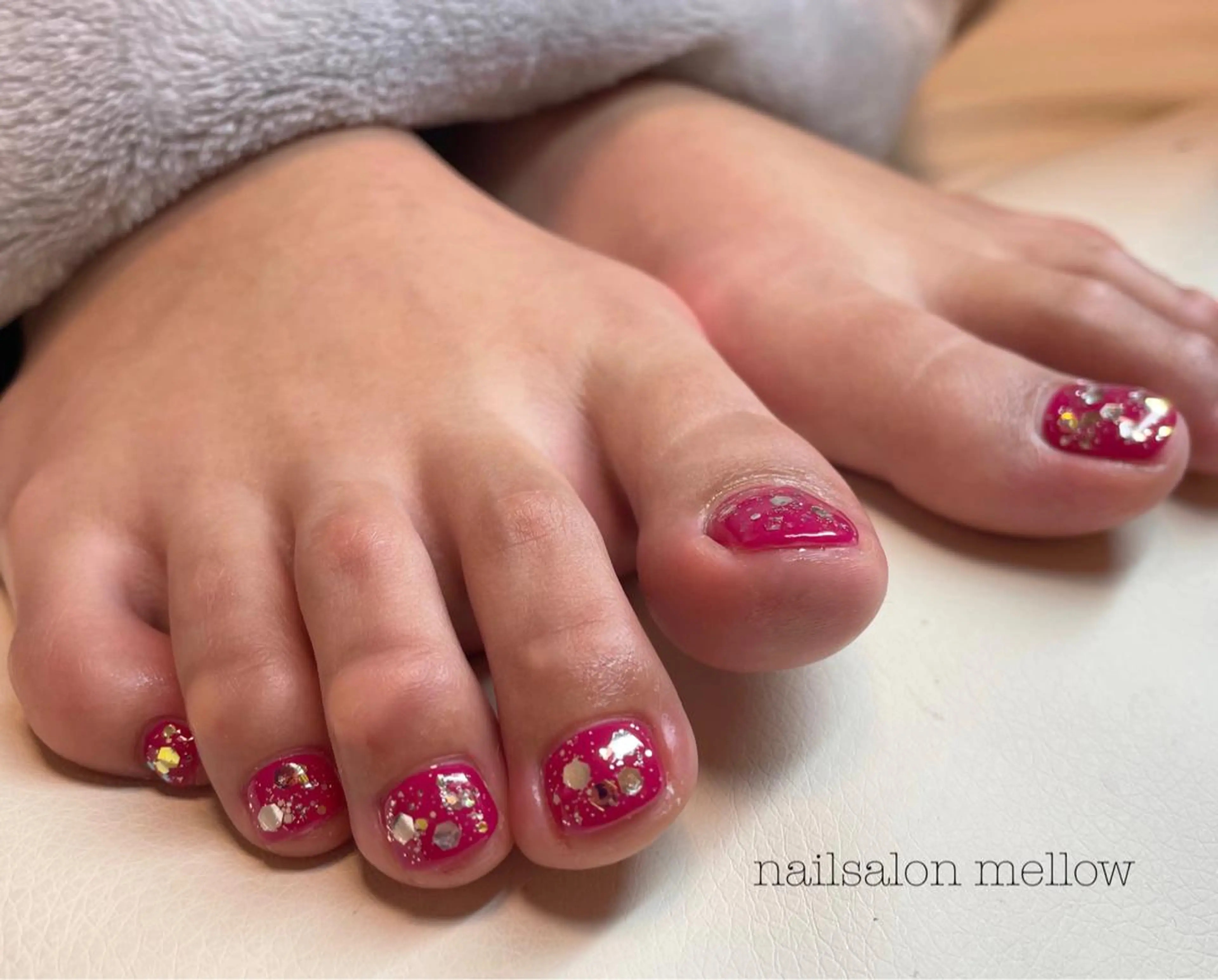 ネイル ホログラムネイル ピンク 大山 浩美のネイルデザイン