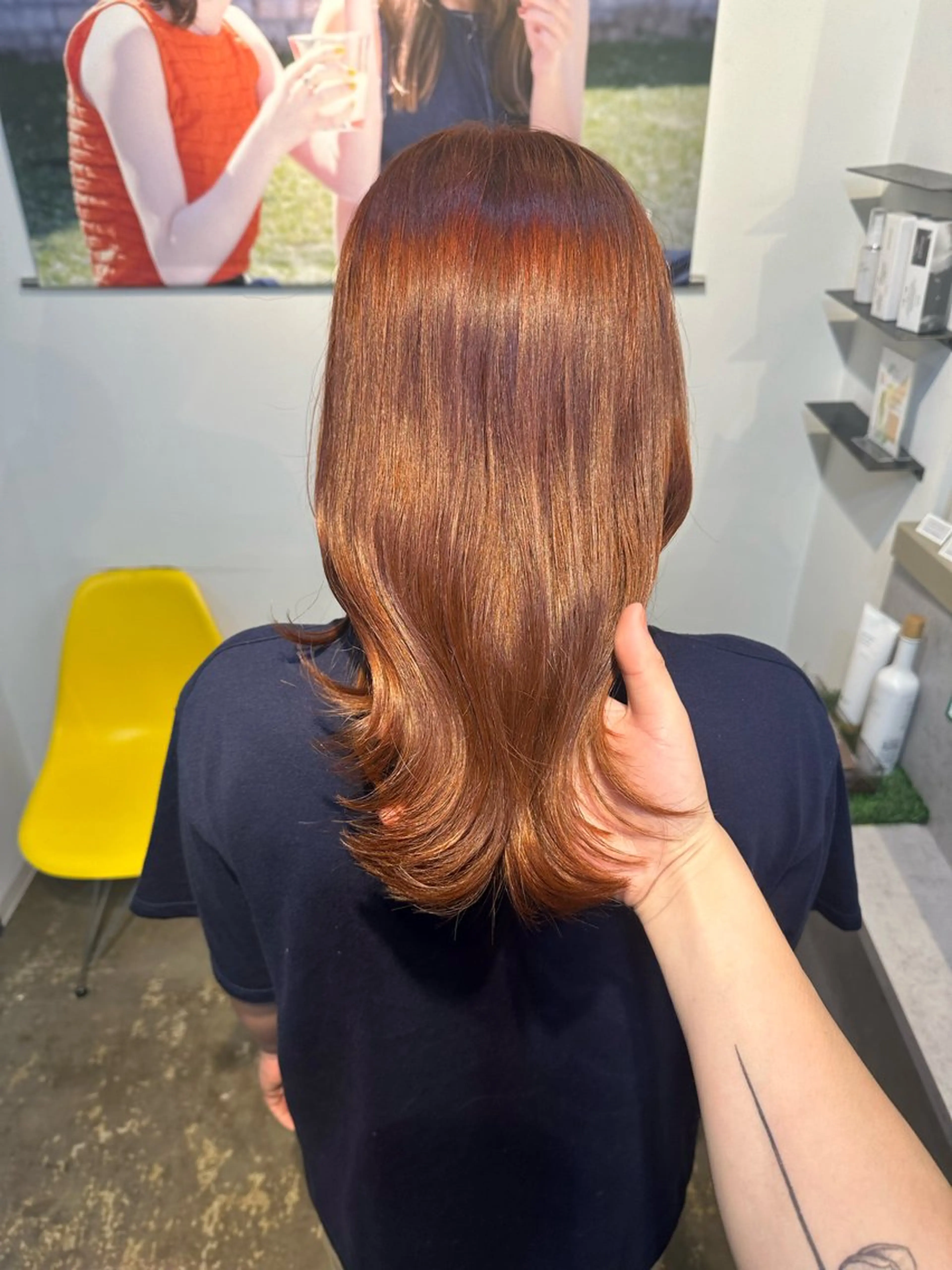 セミロング カラー 渡辺 奎斗のヘアスタイル