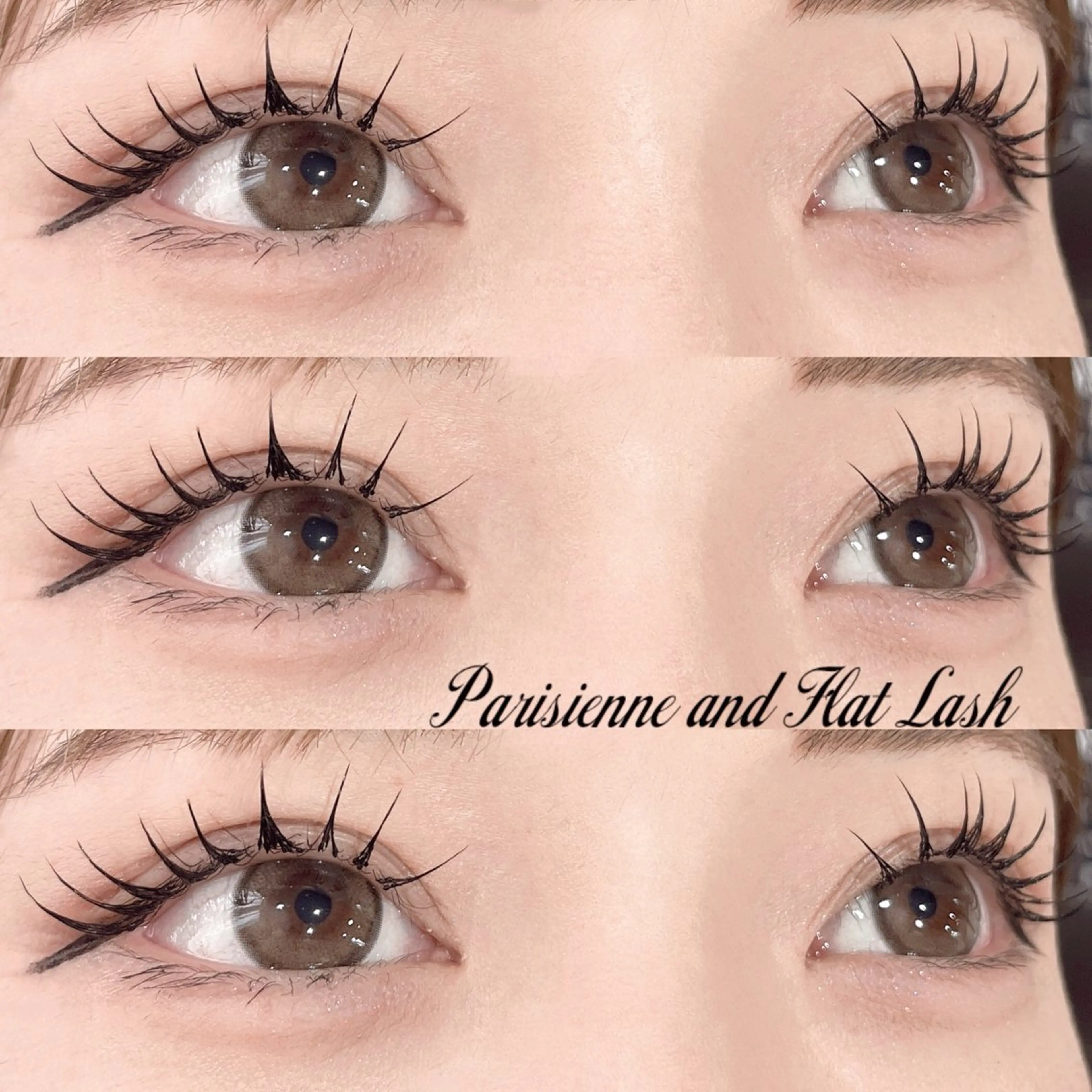 マツエク・マツパ フラットラッシュ 韓国風マツエク パリジェンヌラッシュリフト まつげパーマ 下まつげエクステ マツエク 🎀Rairia eyelash🤍のマツエク・マツパデザイン