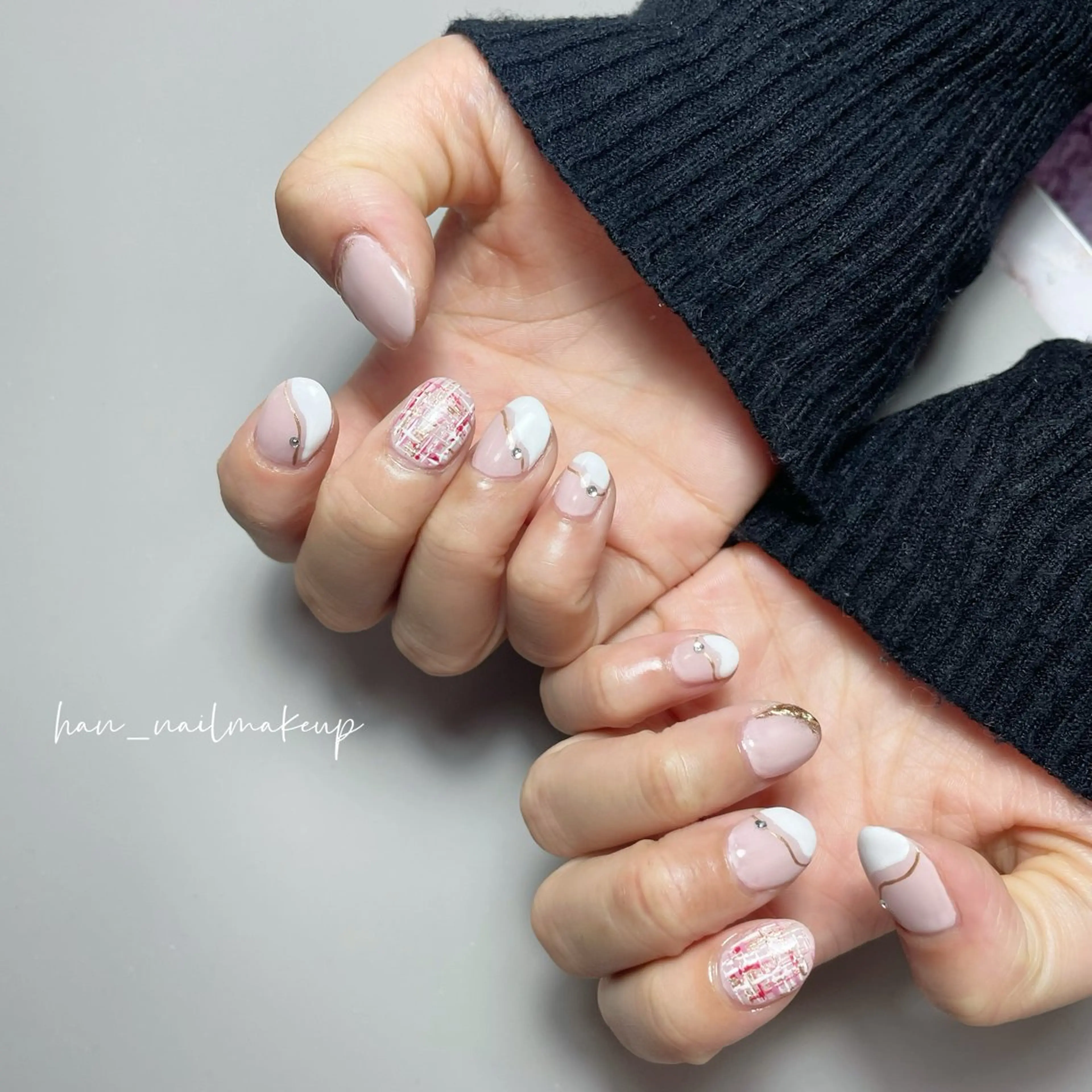 ネイル 成人式 ハンドネイル Han Nail 【y&m】のネイルデザイン