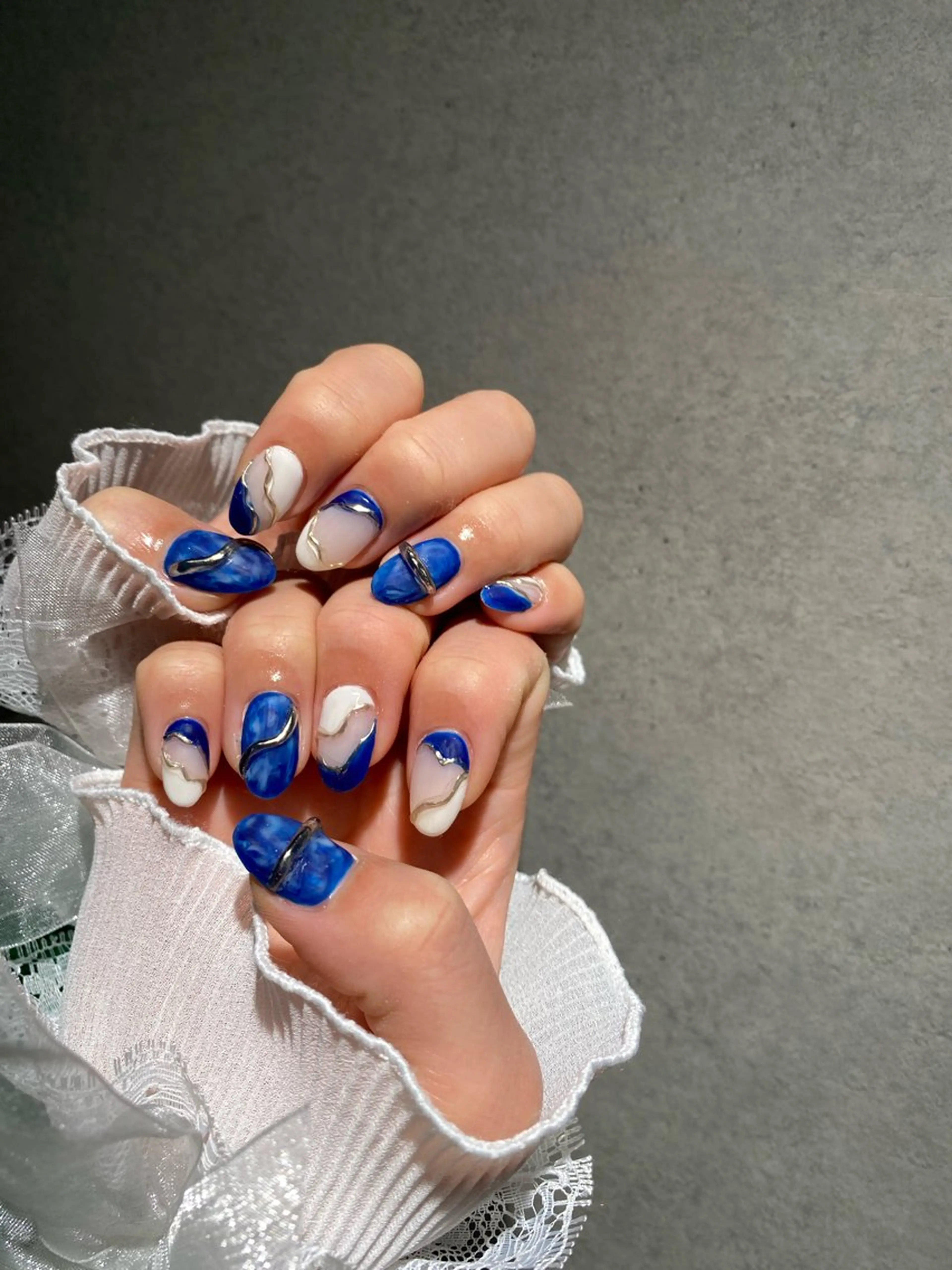 ネイル I-nailロング /ワンホン/キラキラのネイルデザイン