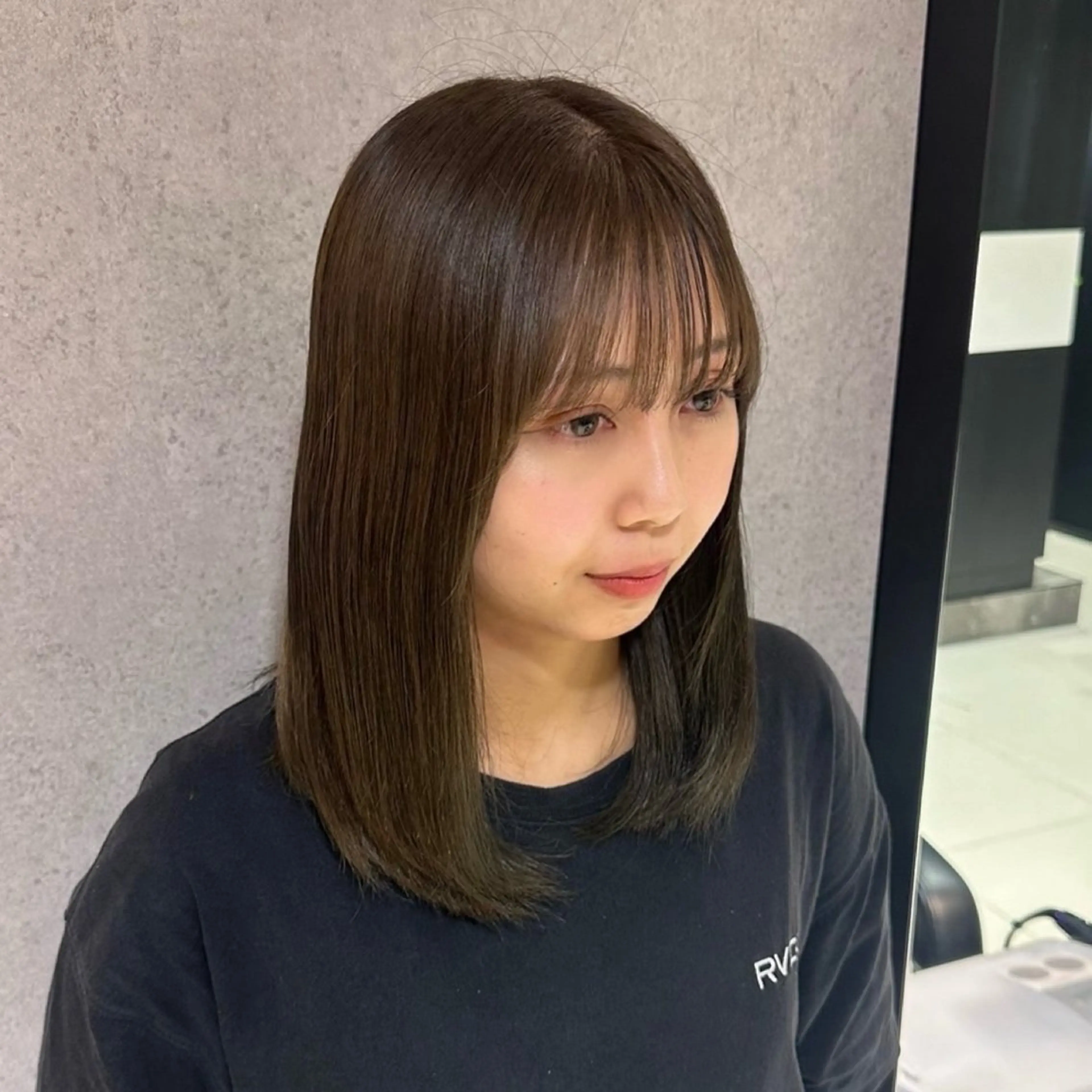 ミディアム ヘアカラー ちさと/メンズ ショート/縮毛矯正のヘアスタイル