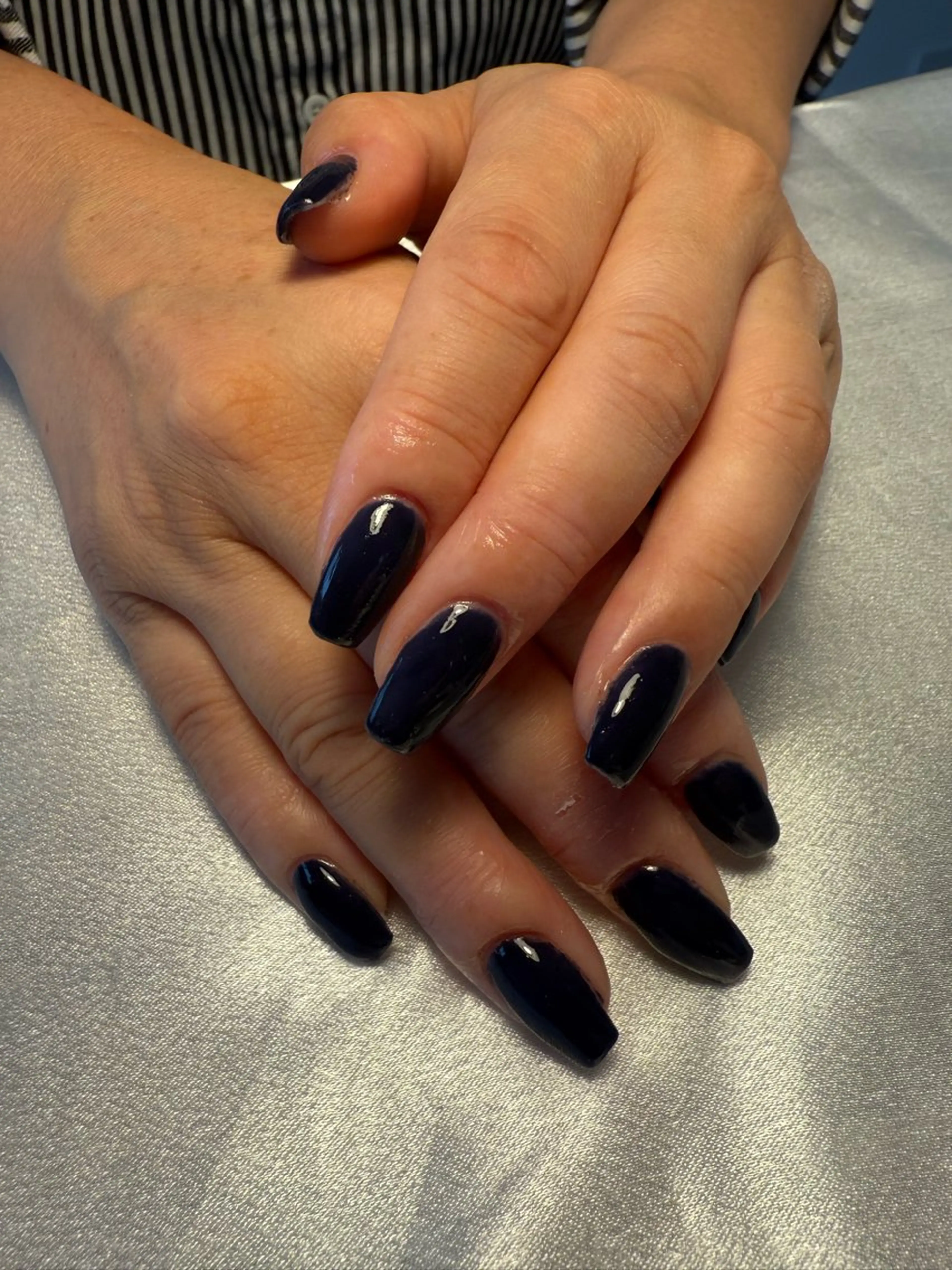 ネイル ネイビー オフィスネイル ワンカラーネイル シンプルネイル nail salon Estelleのネイルデザイン