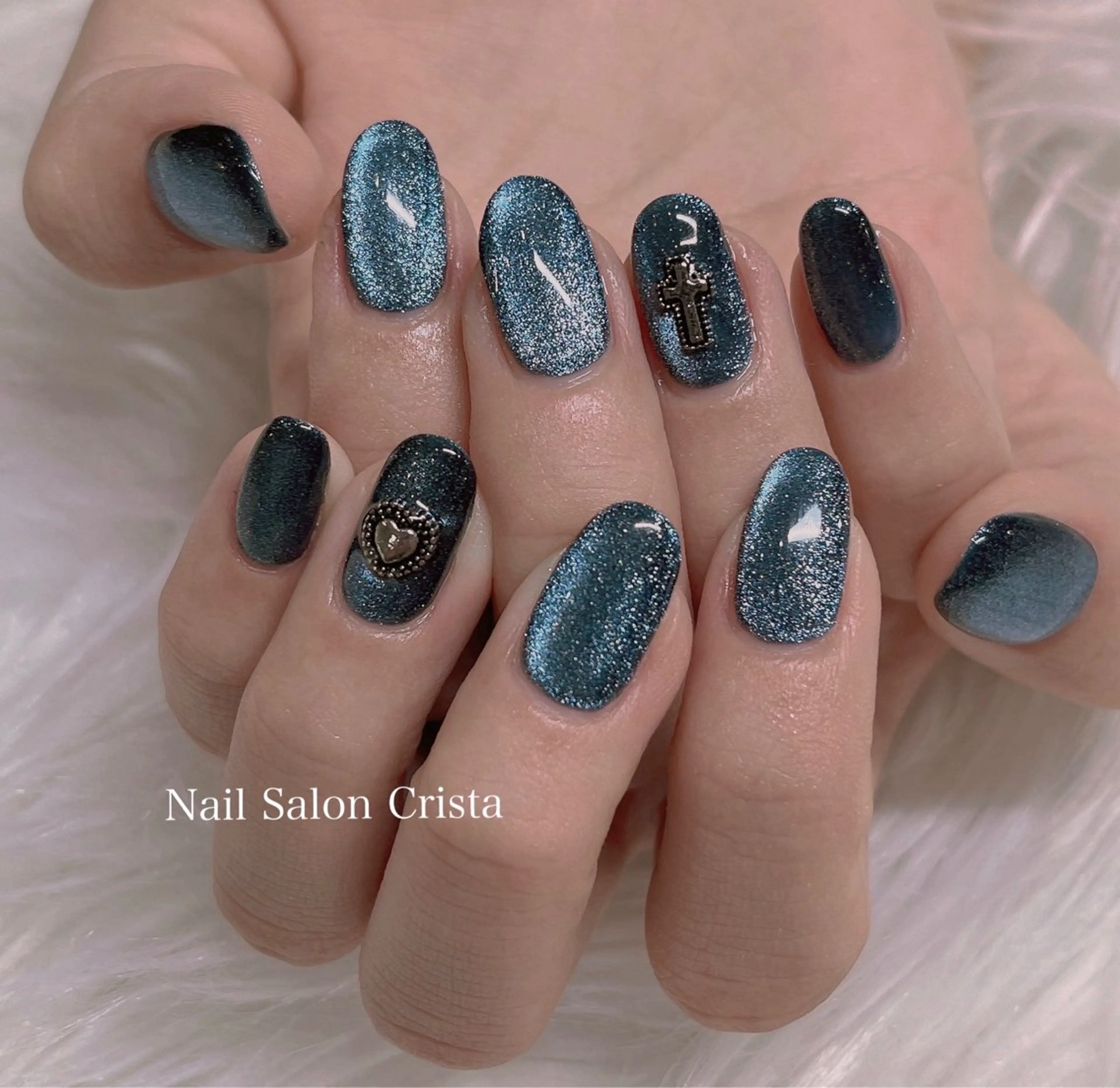 ネイル フットネイル ジェルネイル マグネットネイル オフィスネイル ワンカラーネイル NAILSALON CRISTA所属・🤍CRISTA yui🤍のネイルデザイン