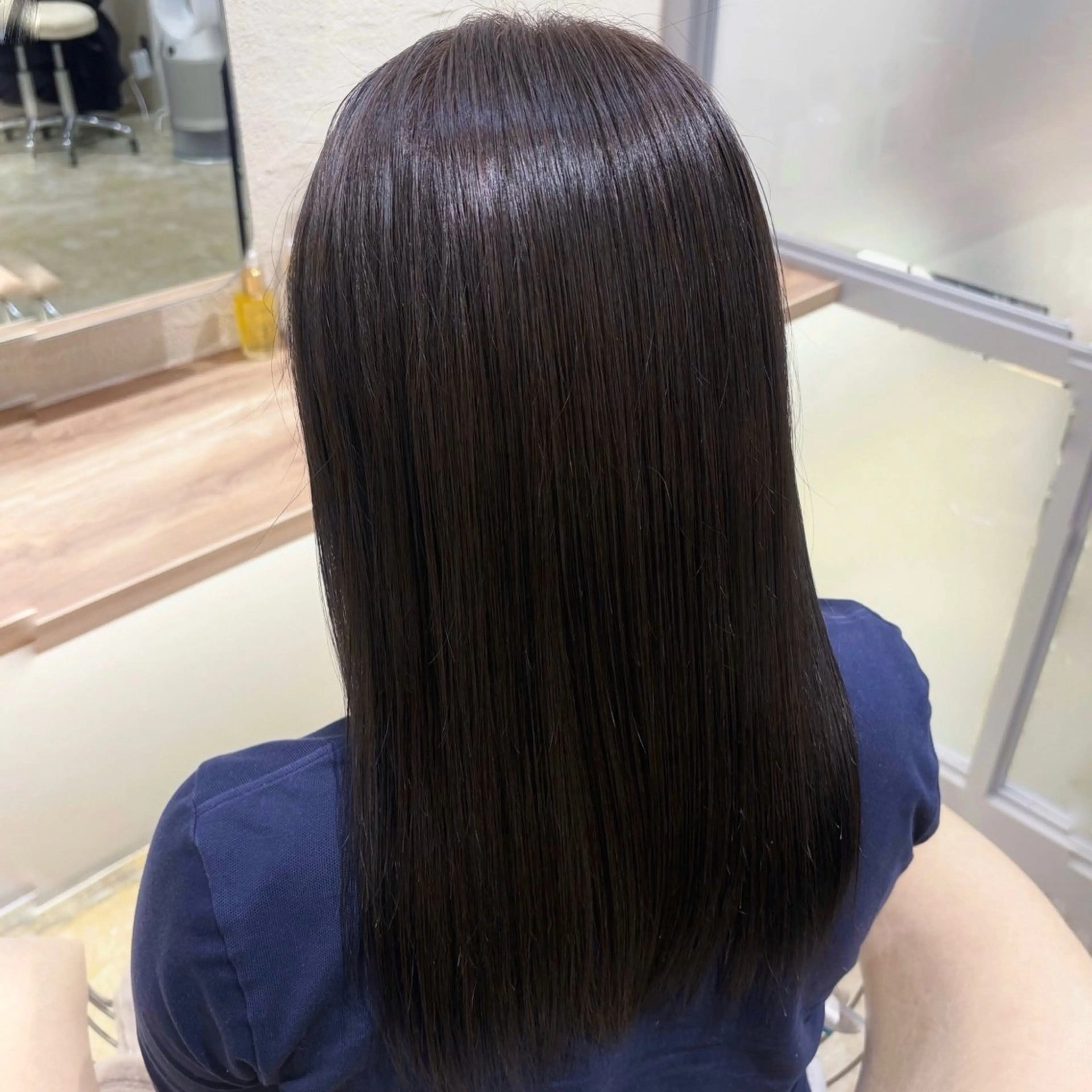 💙ケアカラー＋髪質改善トリートメント💙髪の毛をいたわった施術で艶髪に💫※ロング料金＋1000の写真