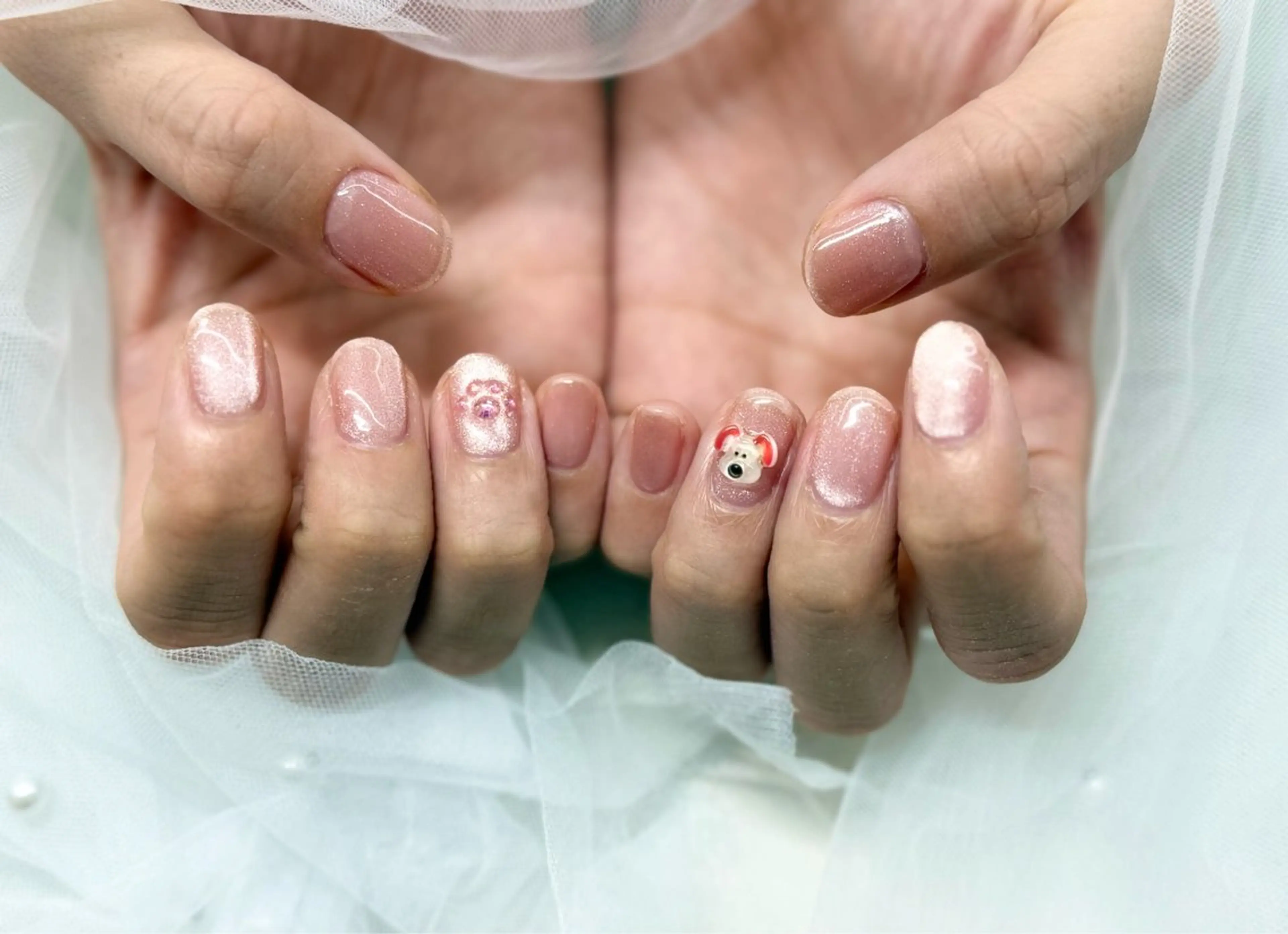 ネイル ジェルネイル マグネットネイル オレンジ salone Regina 【サローネ　レジーナ】所属・Regina Marinaのネイルデザイン