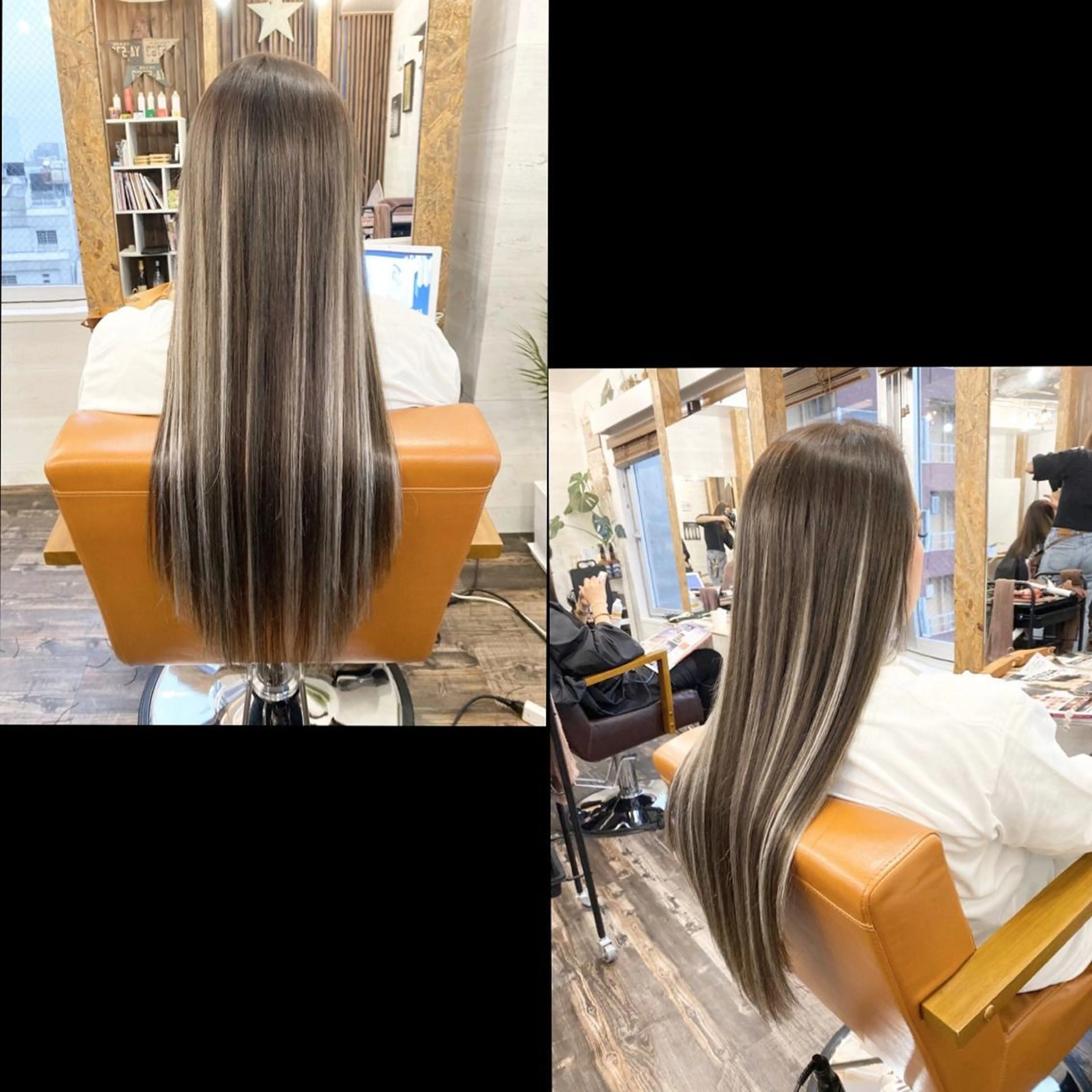 💖艶カラー+最高級毛質最長70cm編み込みエクステ50本💖の写真