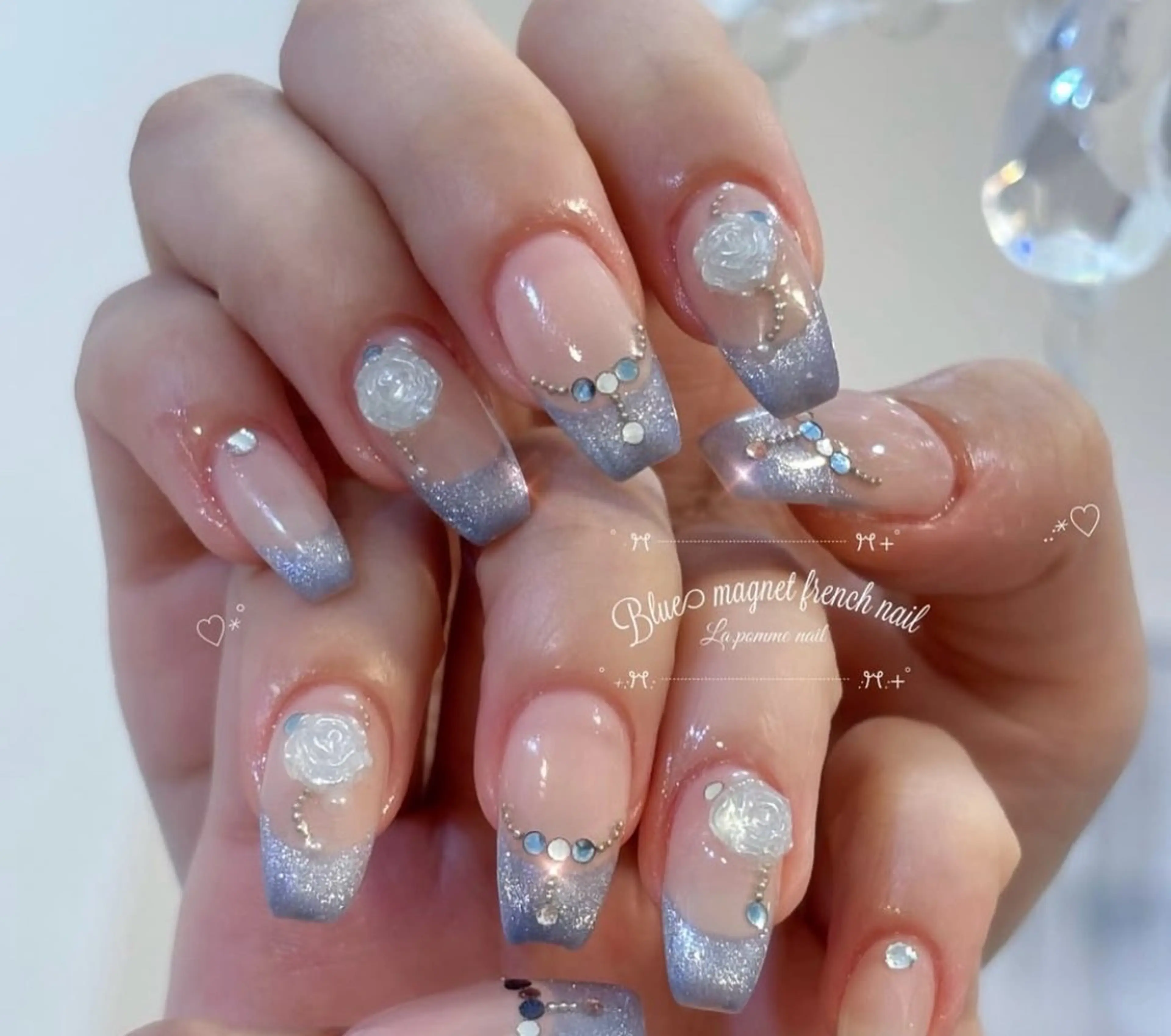 ネイル マグネットネイル 持ち込み ハンドネイル JISOO ANA.CHUOのネイルデザイン