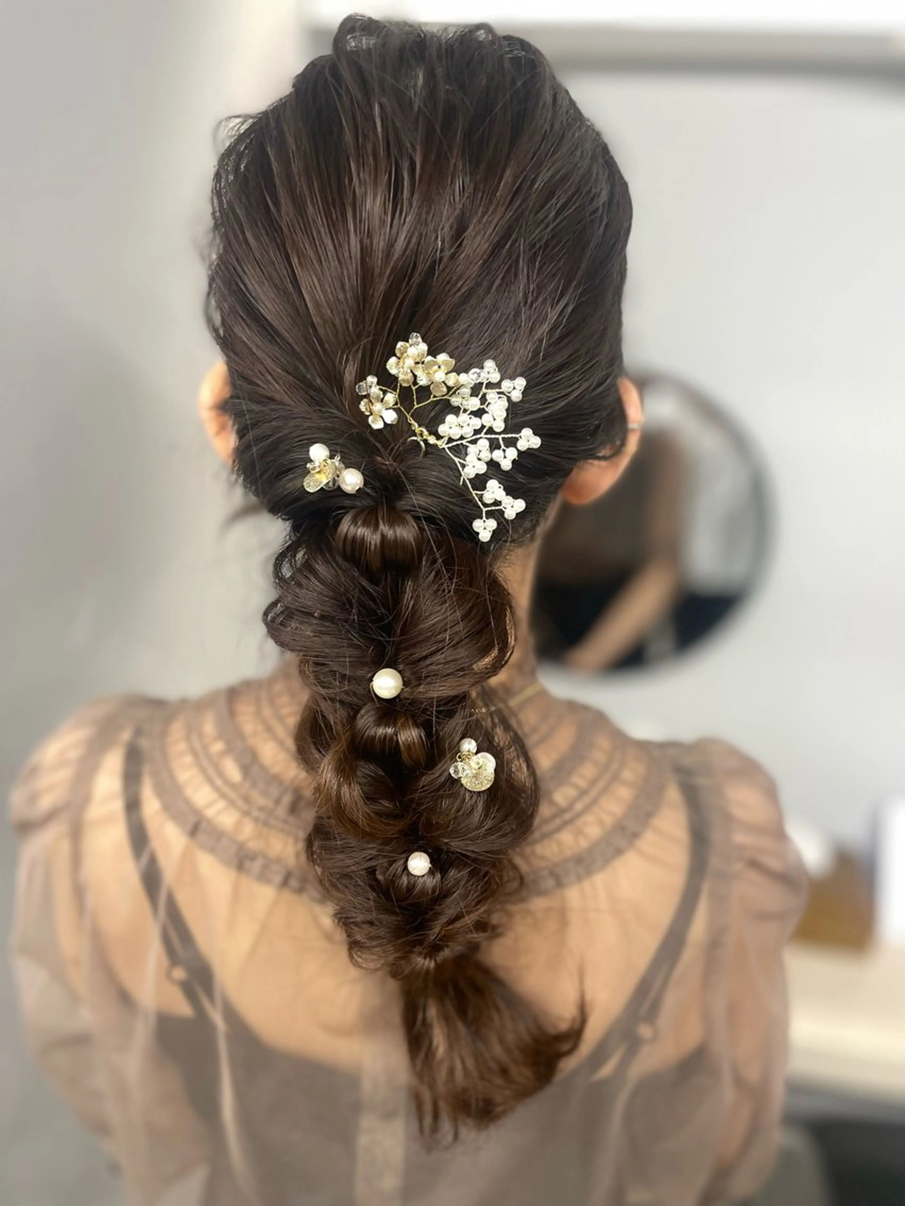 ミディアム ヘアセット 🌟髪質改善ケアカラ ー美髪縮毛矯正y🌟のヘアスタイル