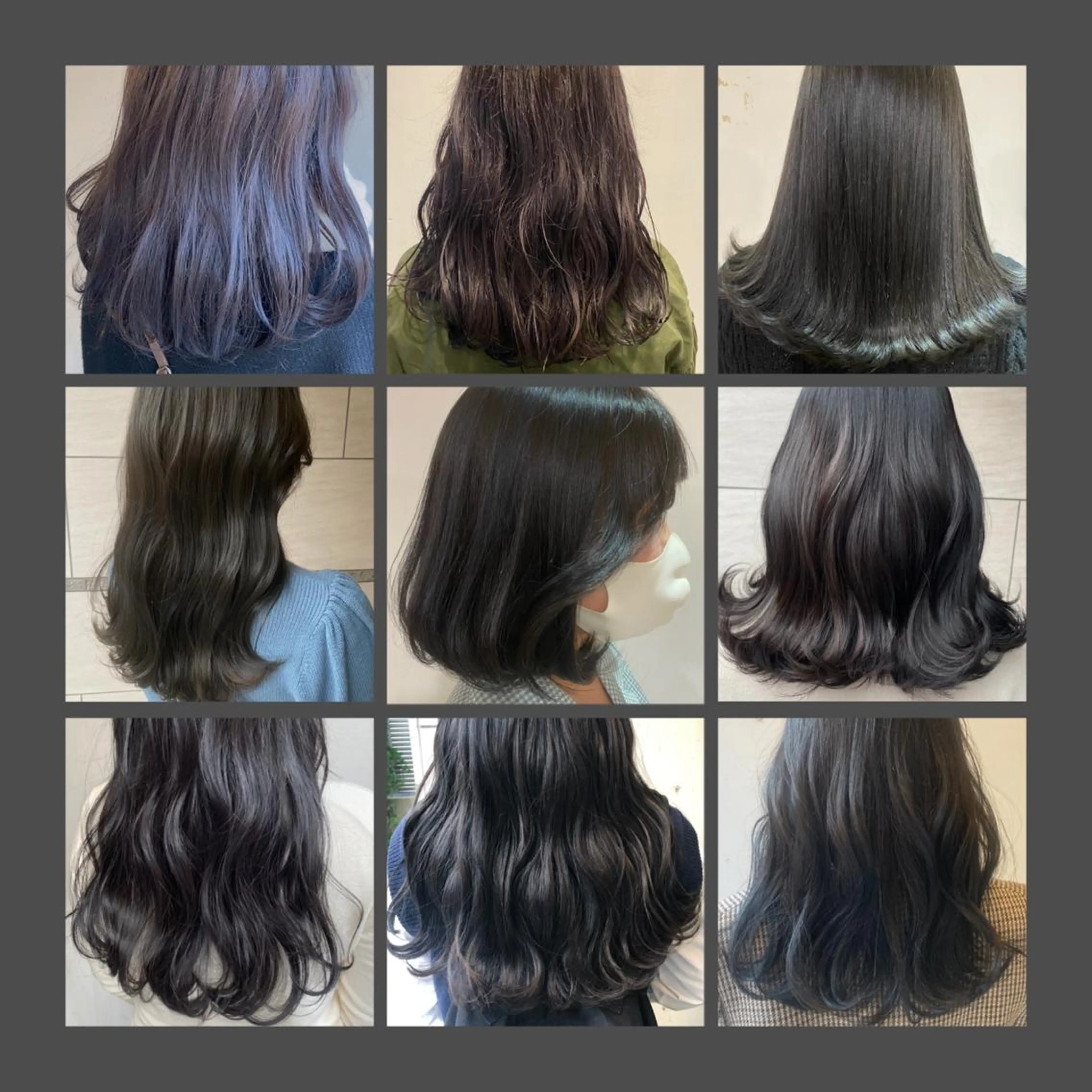 カラー アディクシーカラー 黒髪 透明感カラー ヘアカラー トリートメント 💚 nao💚のヘアスタイル