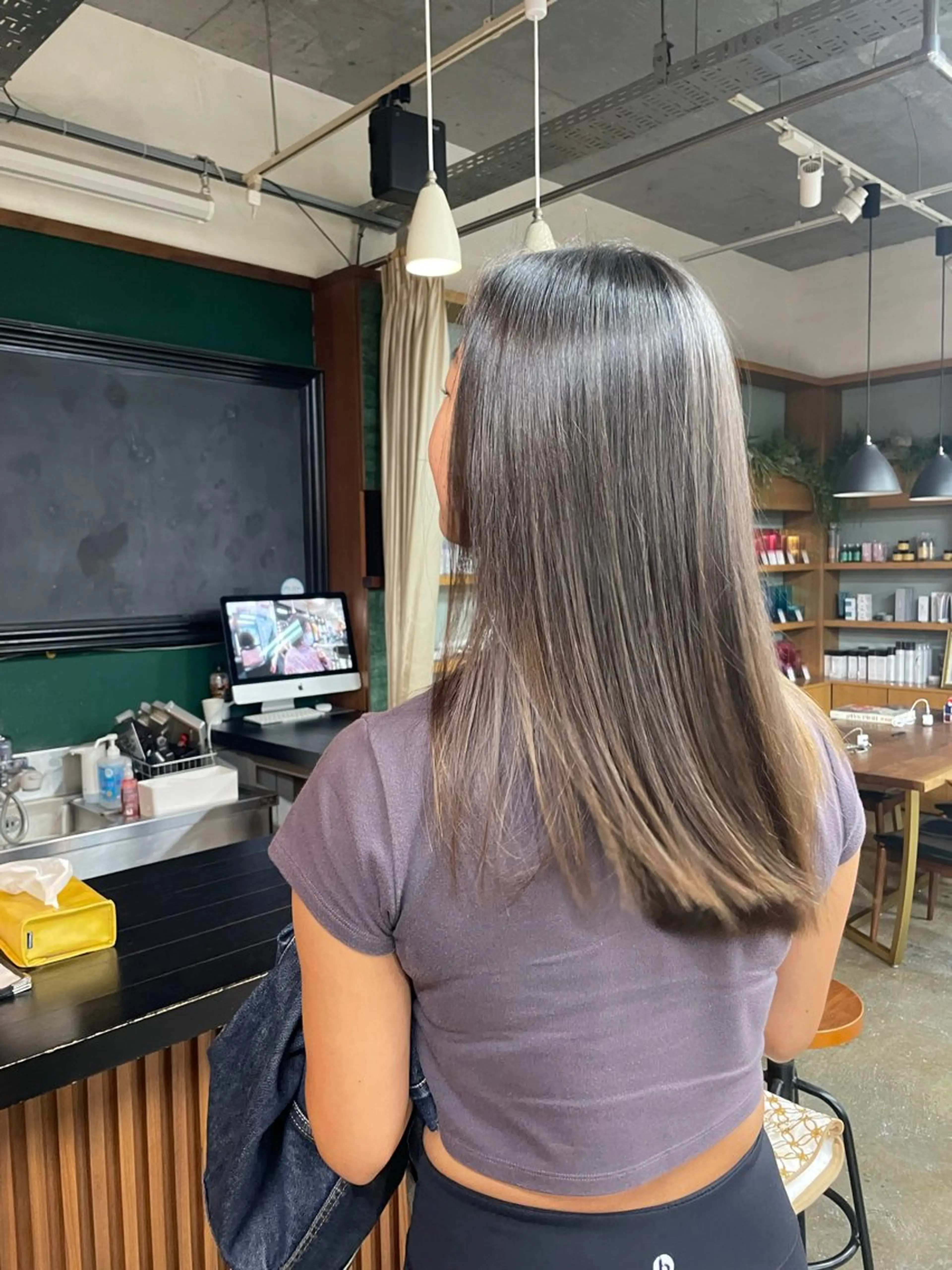 💎 艶髪ストレートリタッチ💞☁️【縮毛矯正】根本の気になるクセをサラ艶ストレートに💞の写真