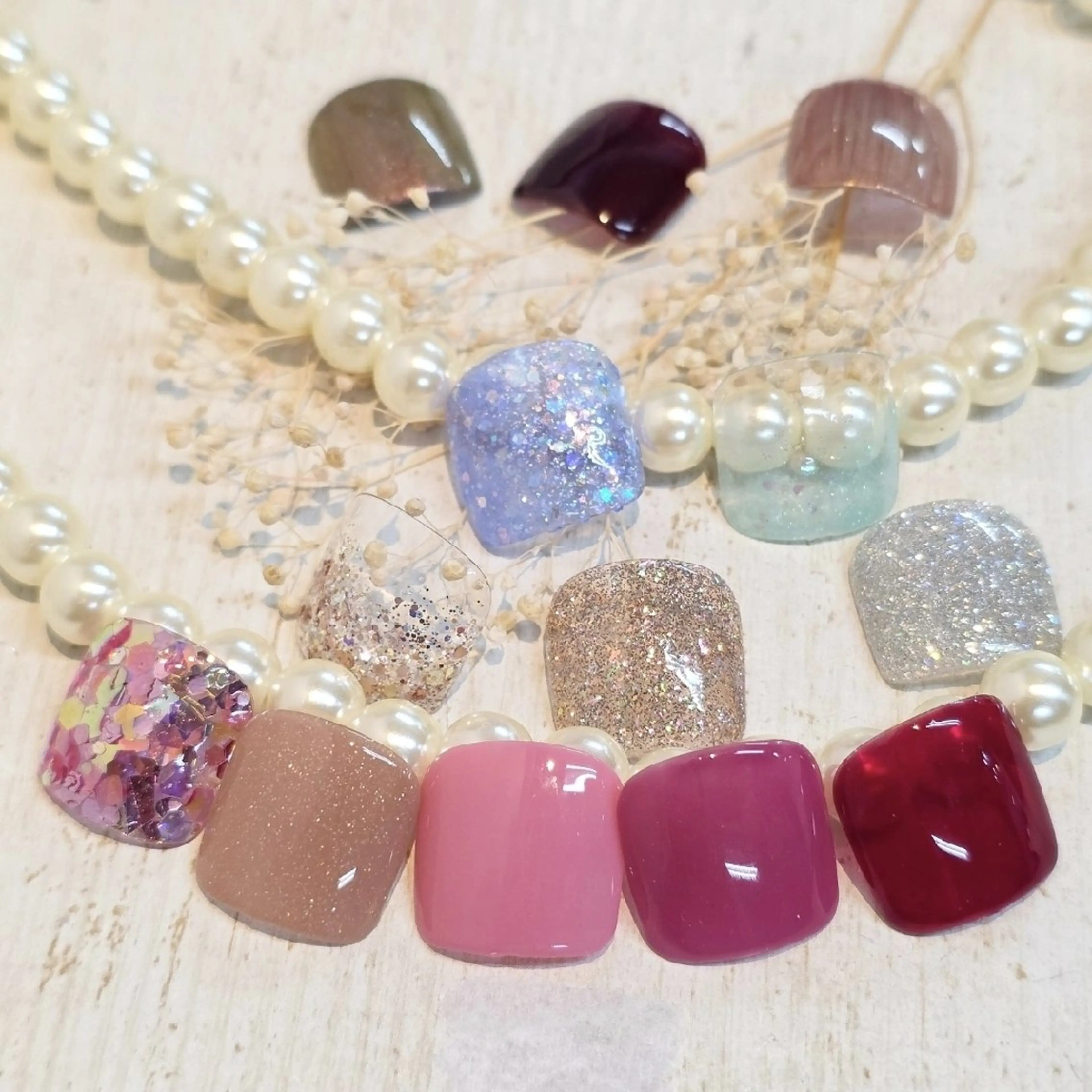 【フット】ワンカラー・ラメグラ(オフ無し)の写真