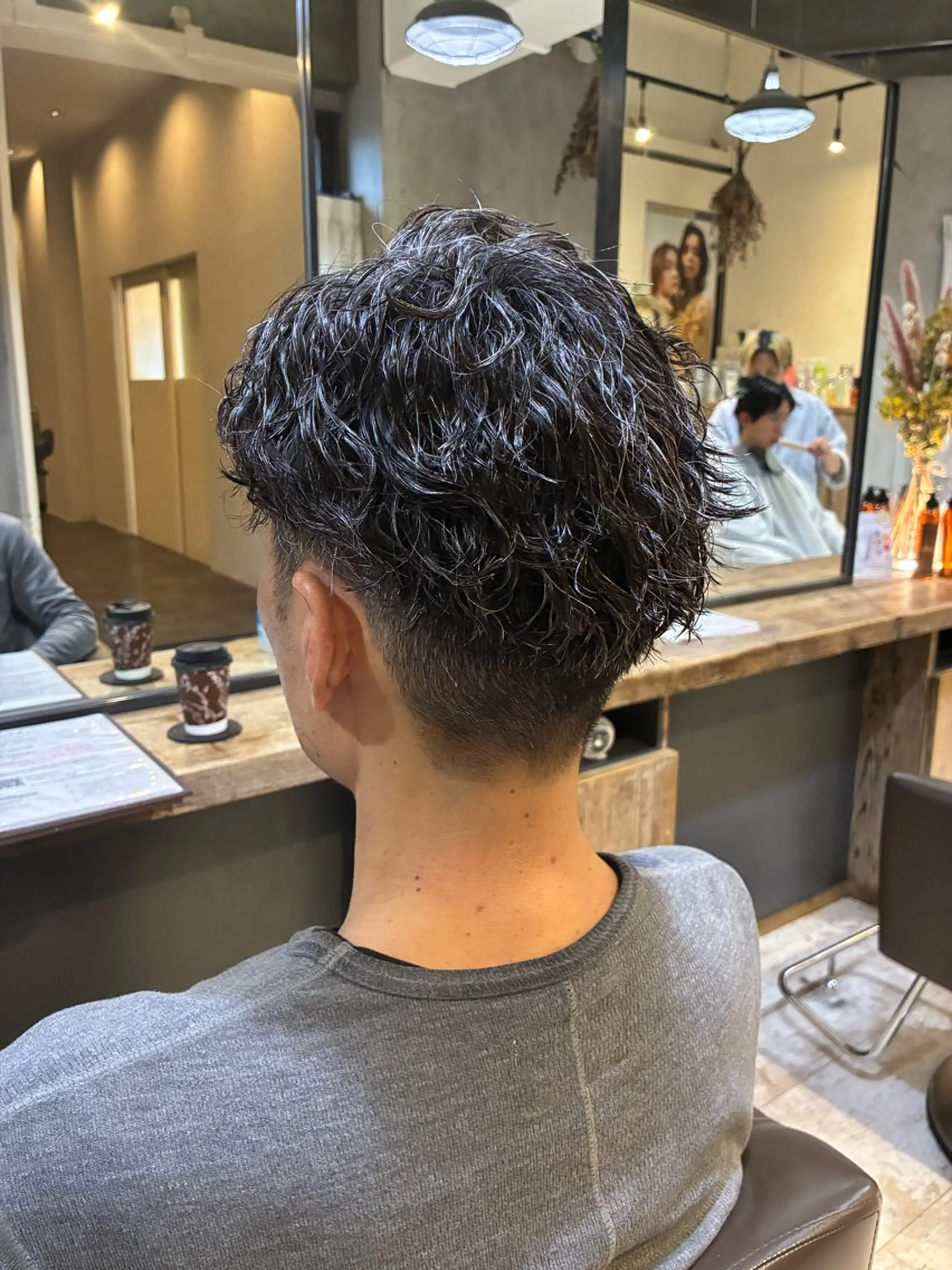 パーマ メンズ カット パーマ 阿部 翔一郎/暖色系カラーのヘアスタイル