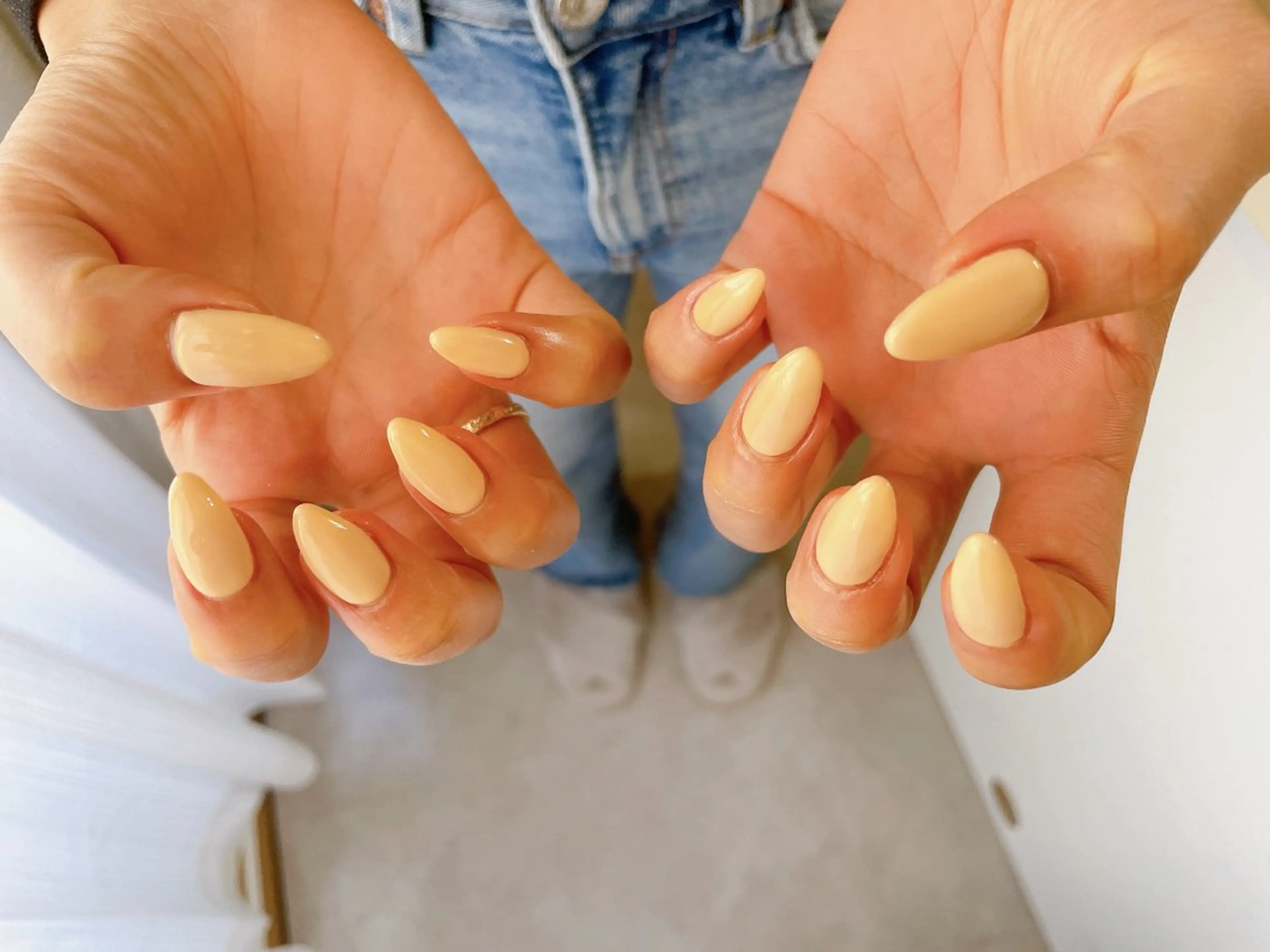 ネイル ジェルネイル 韓国ネイル ワンカラーネイル パラジェル kikinail 溝の口のネイルデザイン