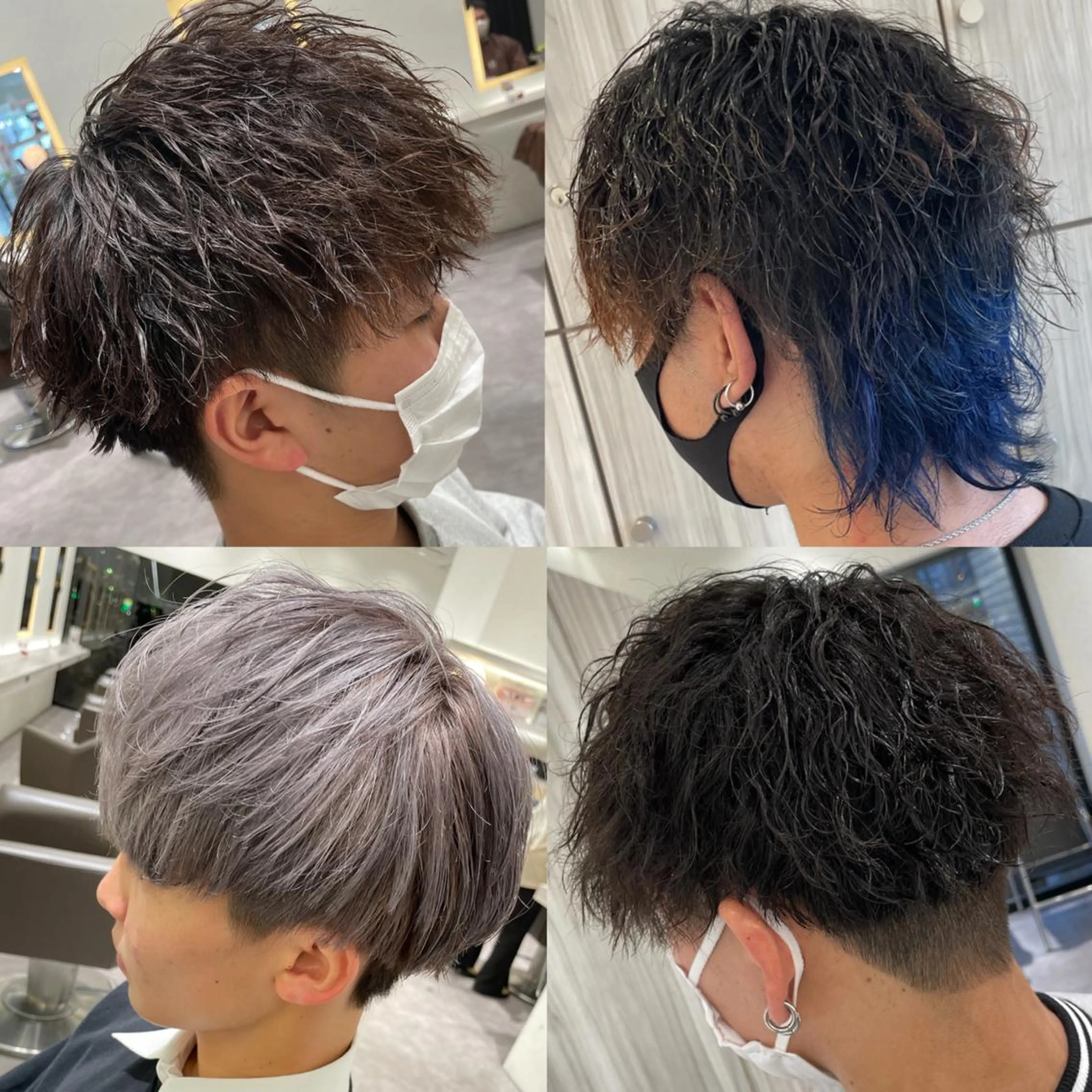 ショート カラー パーマ メンズ Reginavita栄所属・パーマ×メッシュ/ 本日空き○/岡本一真のヘアスタイル