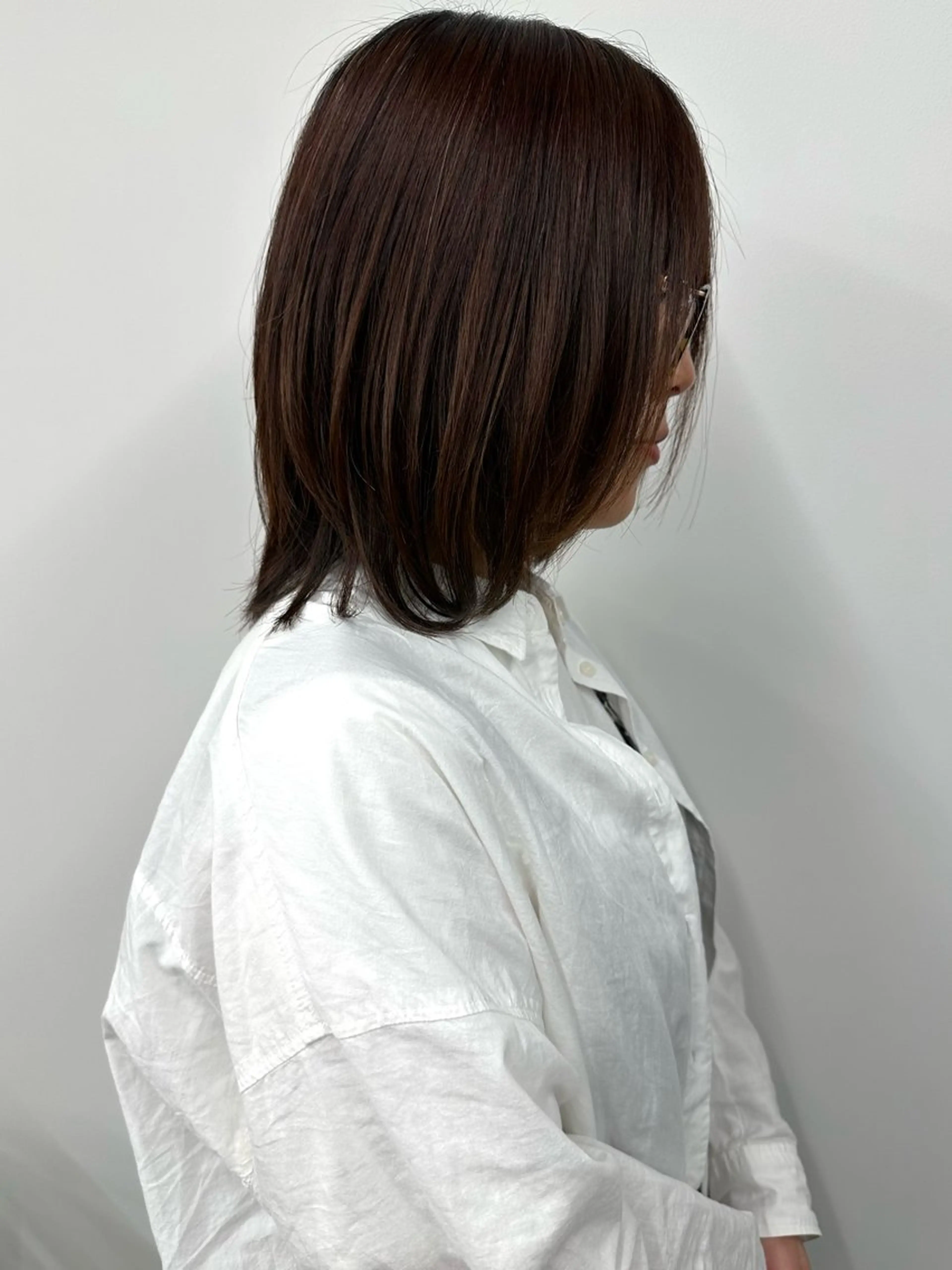 ミディアム カット トリートメント ヘッドスパ 小顔ボブ/お悩み解決 /ボブパーマ/とういのヘアスタイル