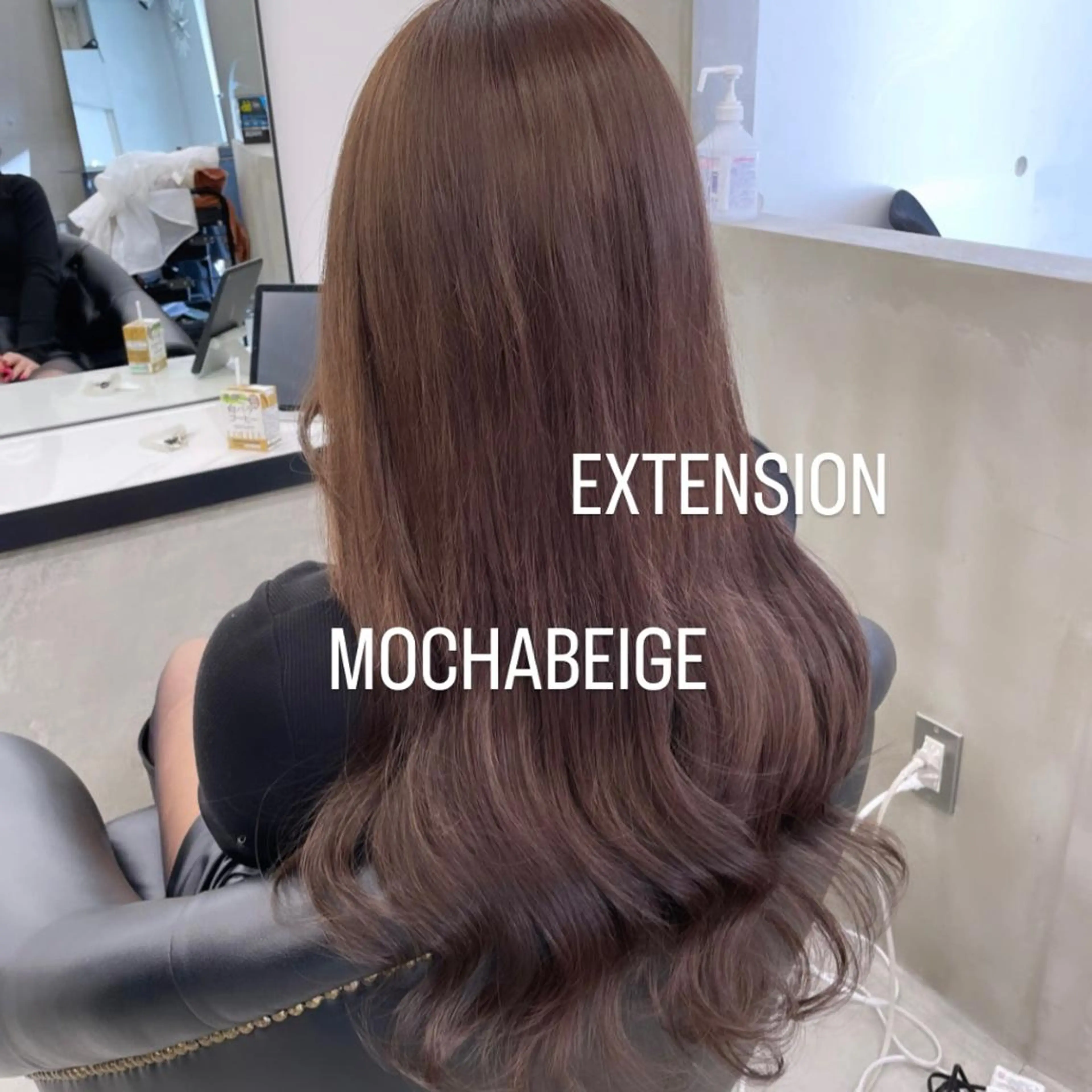 ロング カラー エクステ エクステ🩵ブリーチ 韓国ヘア🩵KAEのヘアスタイル