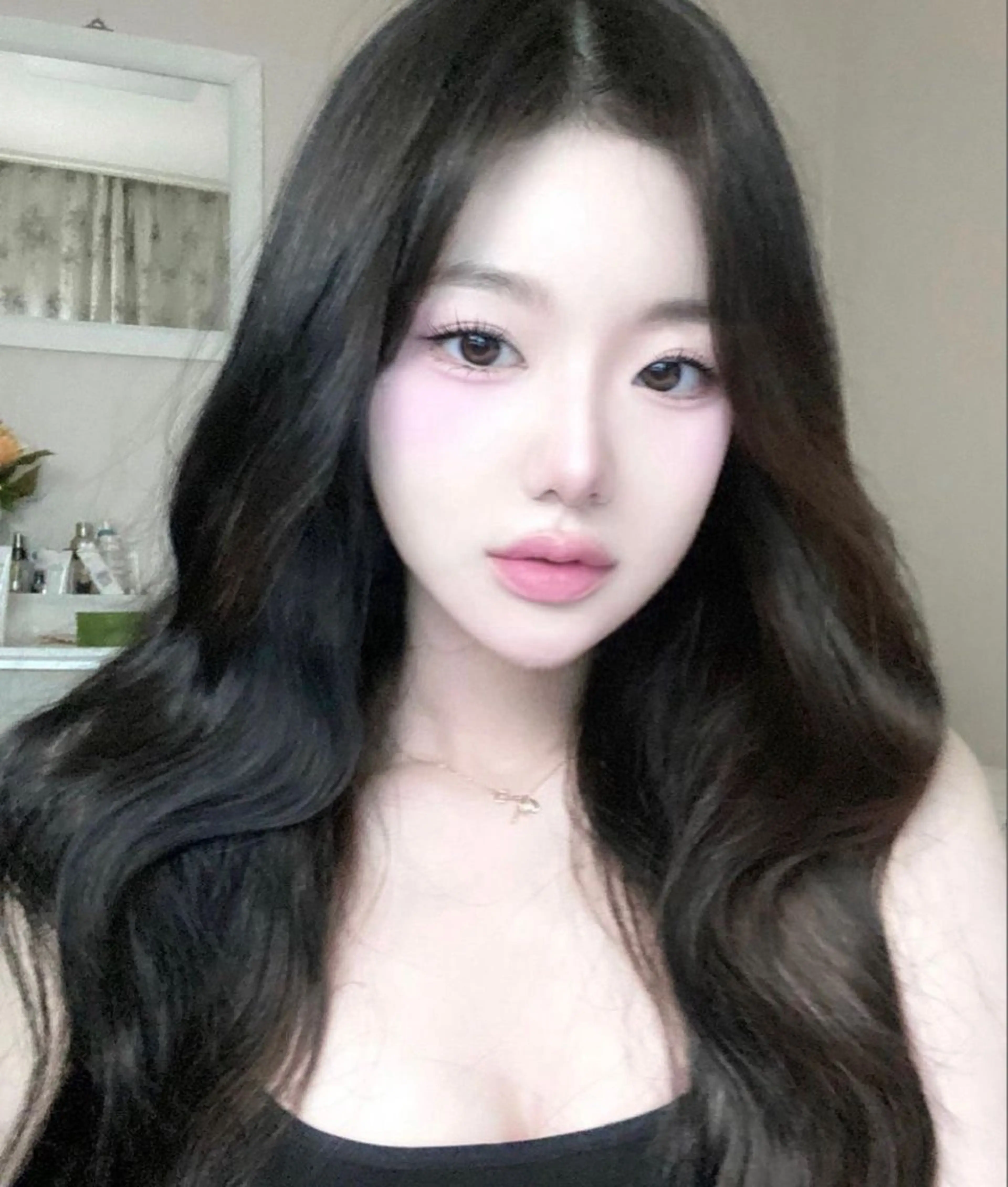 ロング カラー カット ヘアカラー 韓国風暗髪ヘア🤍 🫧MIREIのヘアスタイル