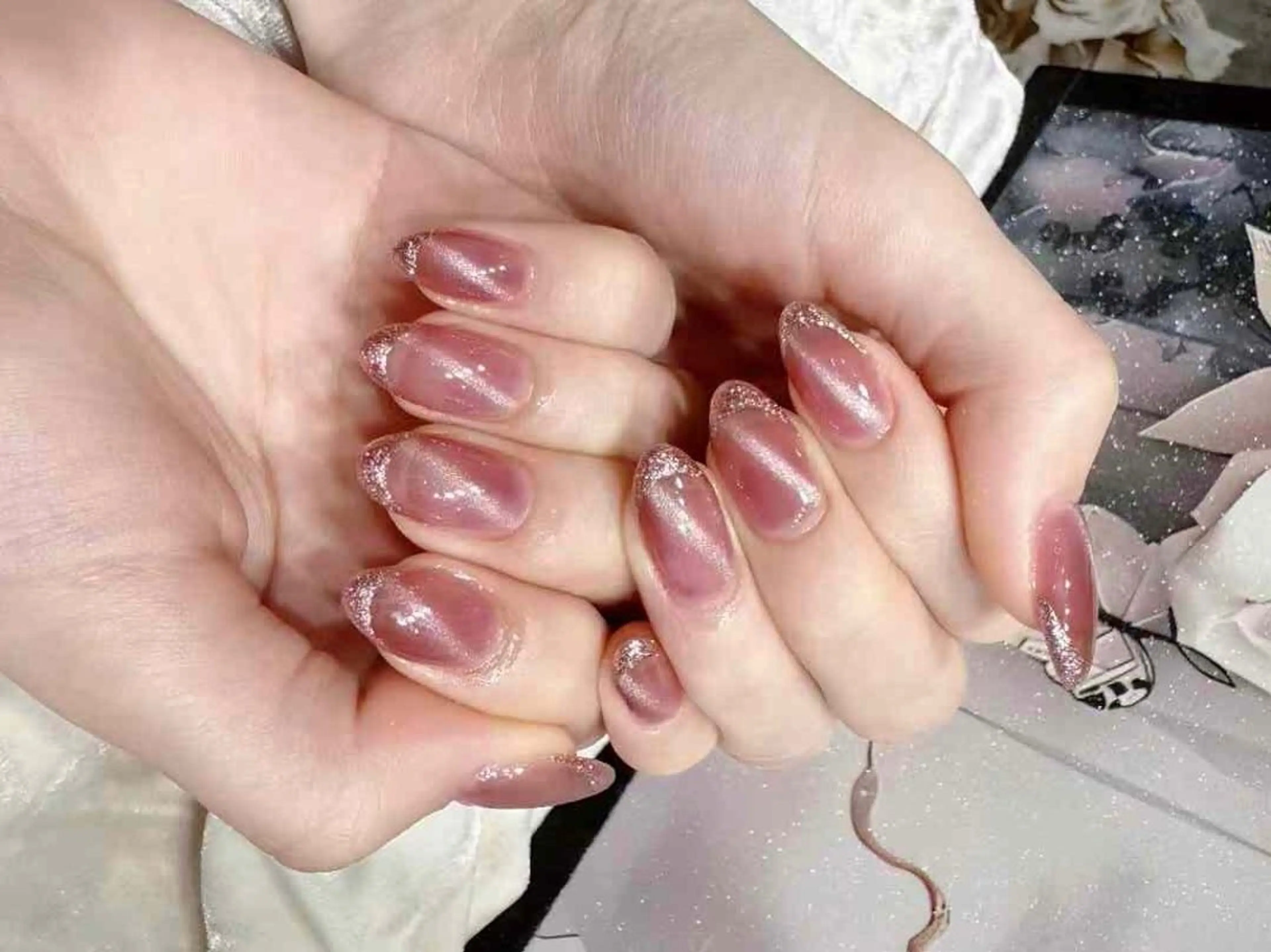 ネイル アートネイル フットネイル ジェルネイル ハート マグネットネイル Babarla　Nail　Salon所属・babarla Nailのネイルデザイン