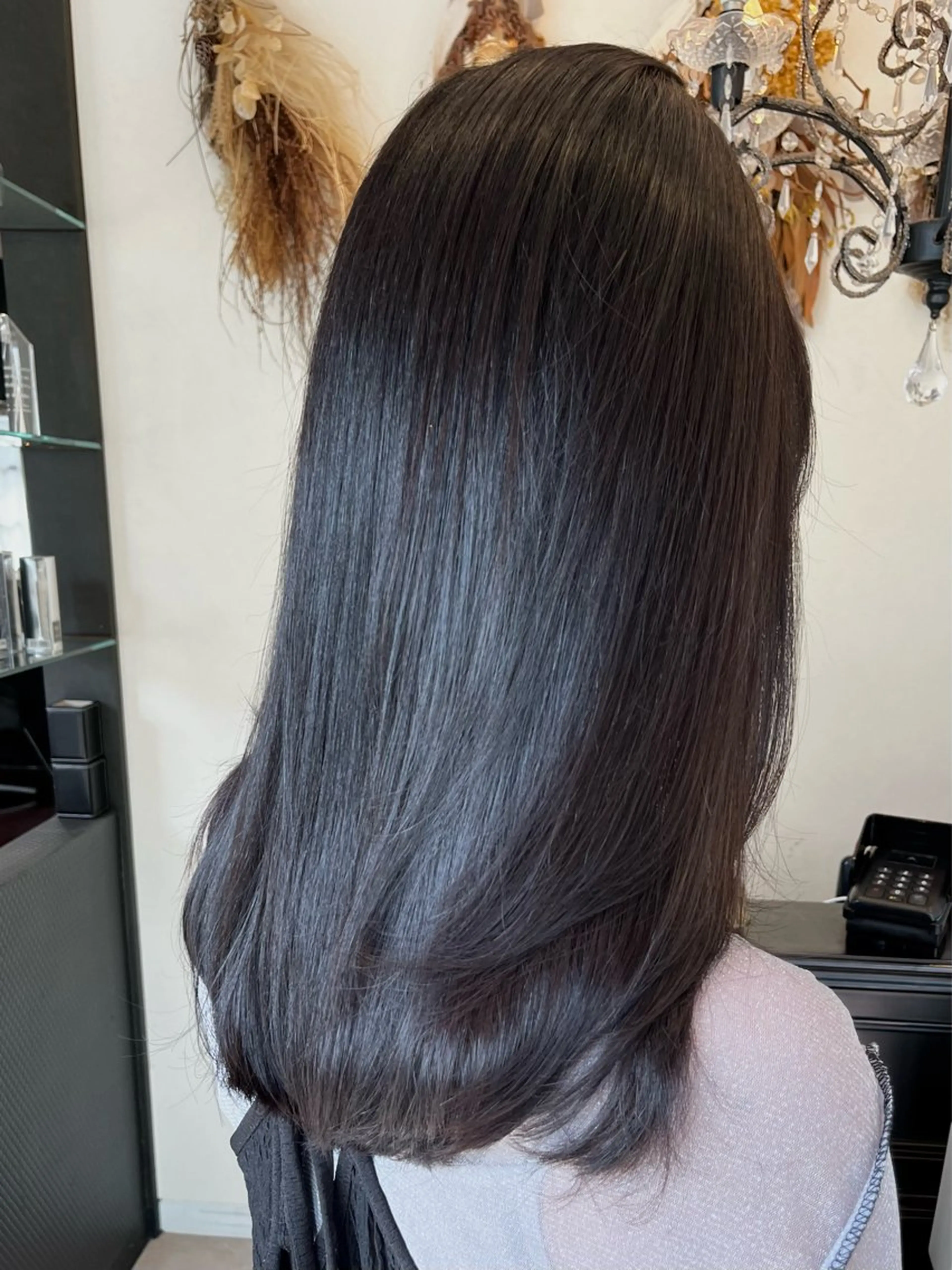 ロング カラー 黒髪 ブルーカラー ブルーブラック ロング 高槻/LOREM/ Akiraのヘアスタイル