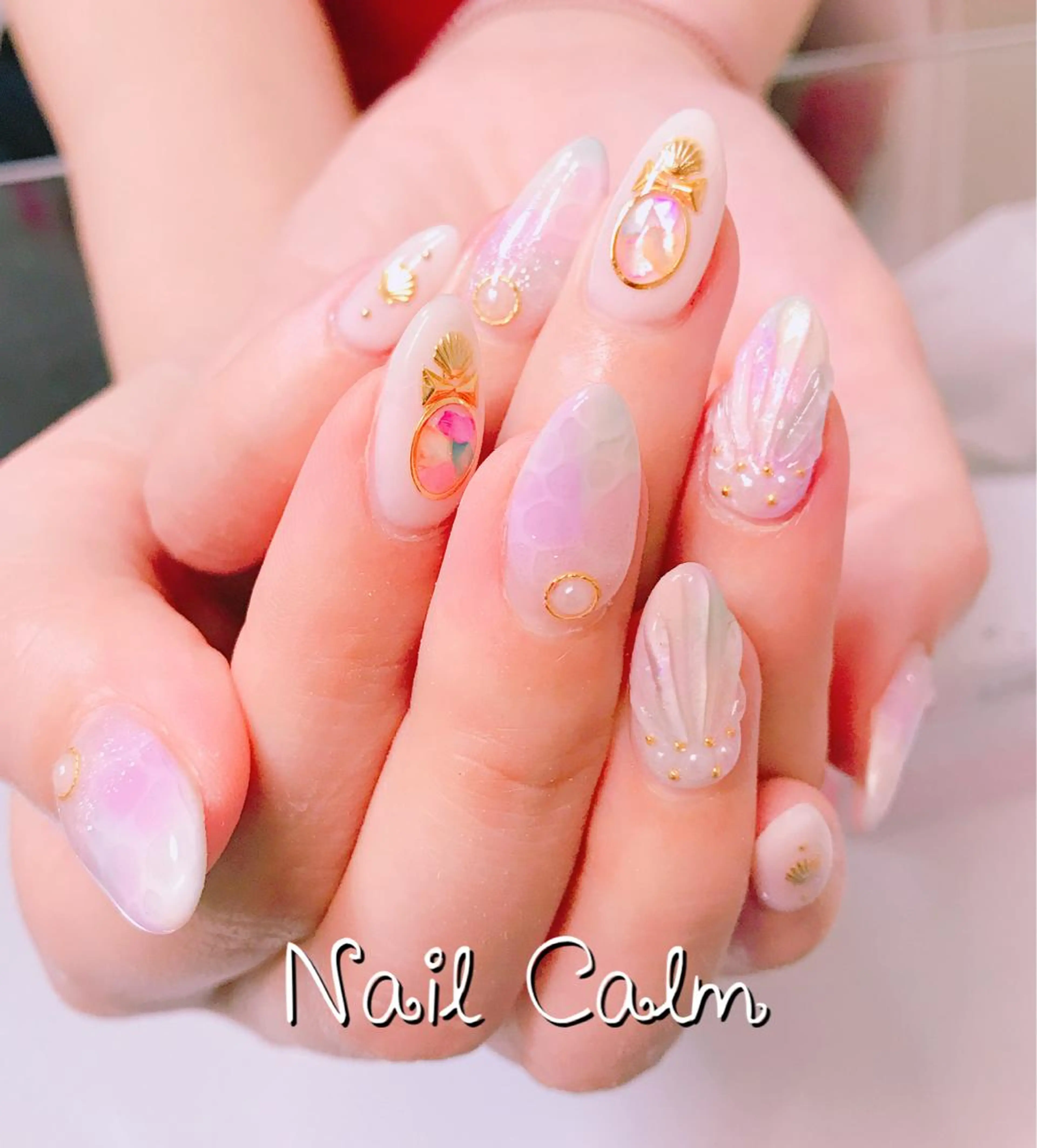 ネイル 夏ネイル ハンドネイル Nail Calm所属・プライベートサロン Calmのネイルデザイン