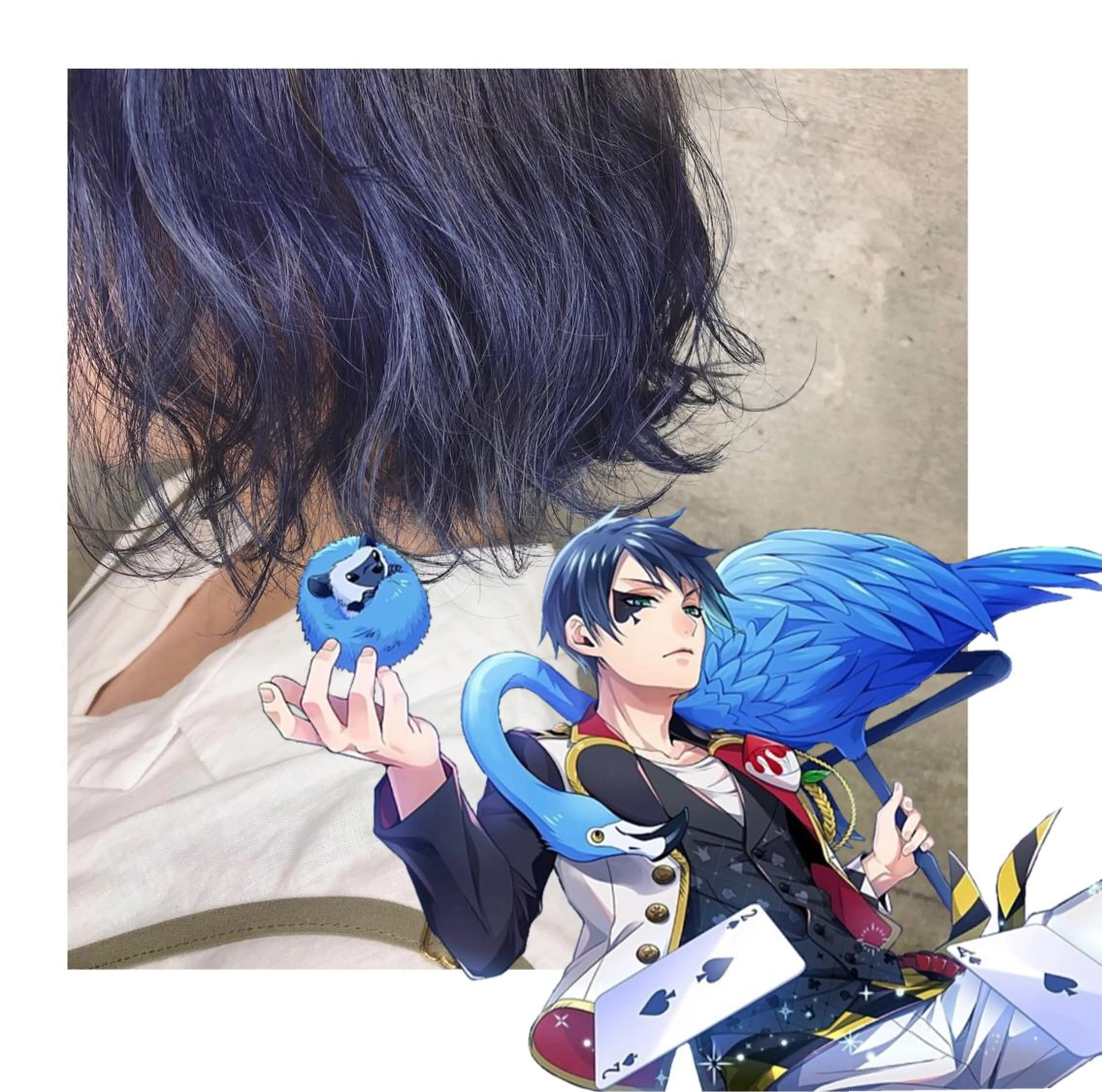 ショート カラー アッシュ ネイビーカラー カット トリートメント GARU-ガル-所属・TSUNO🦖 派手髪/オタク美容師のヘアスタイル