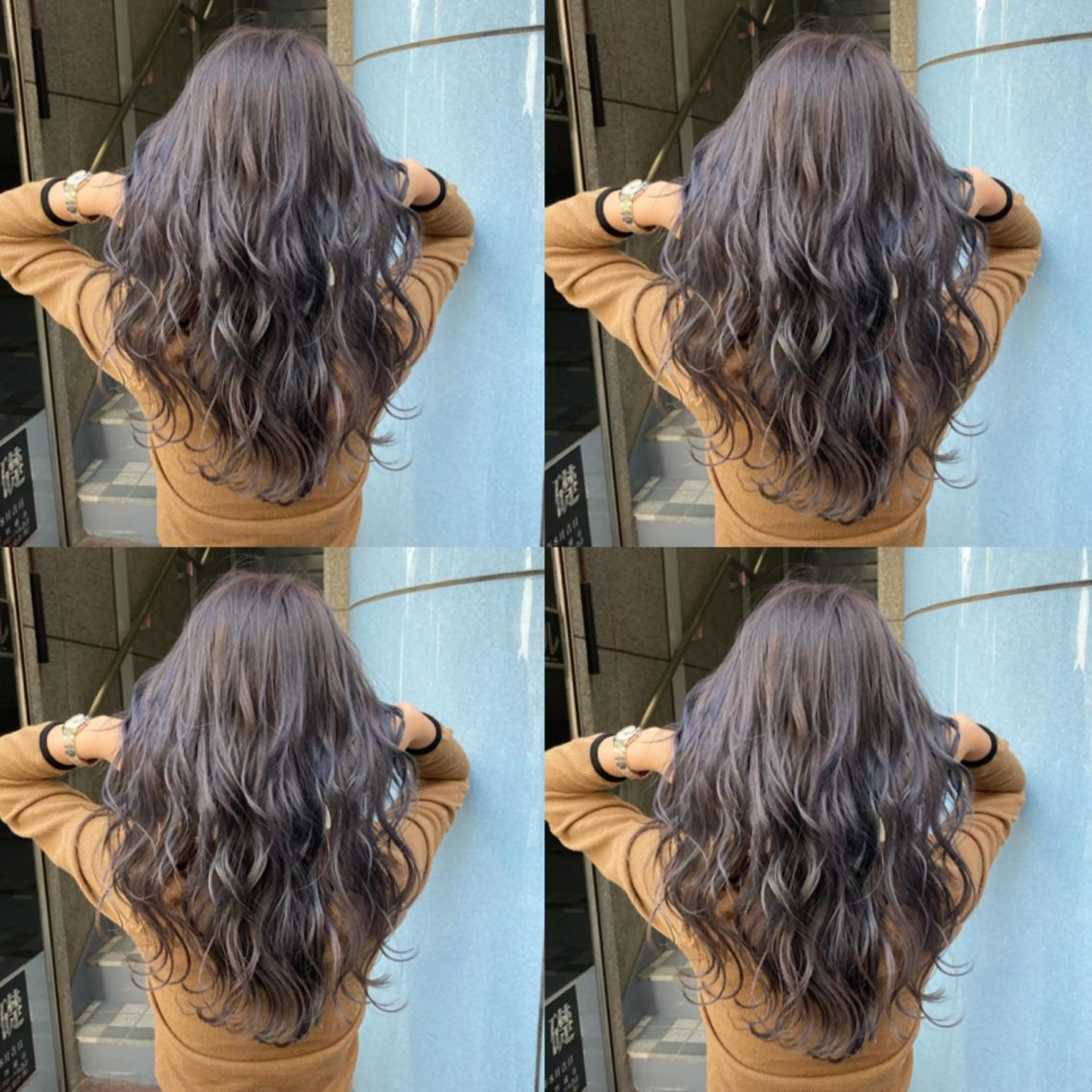 セミロング カラー グレージュ ラベンダーカラー ラベンダーグレージュ ラベンダーグレー Miku❇️ フェイスレイヤーのヘアスタイル