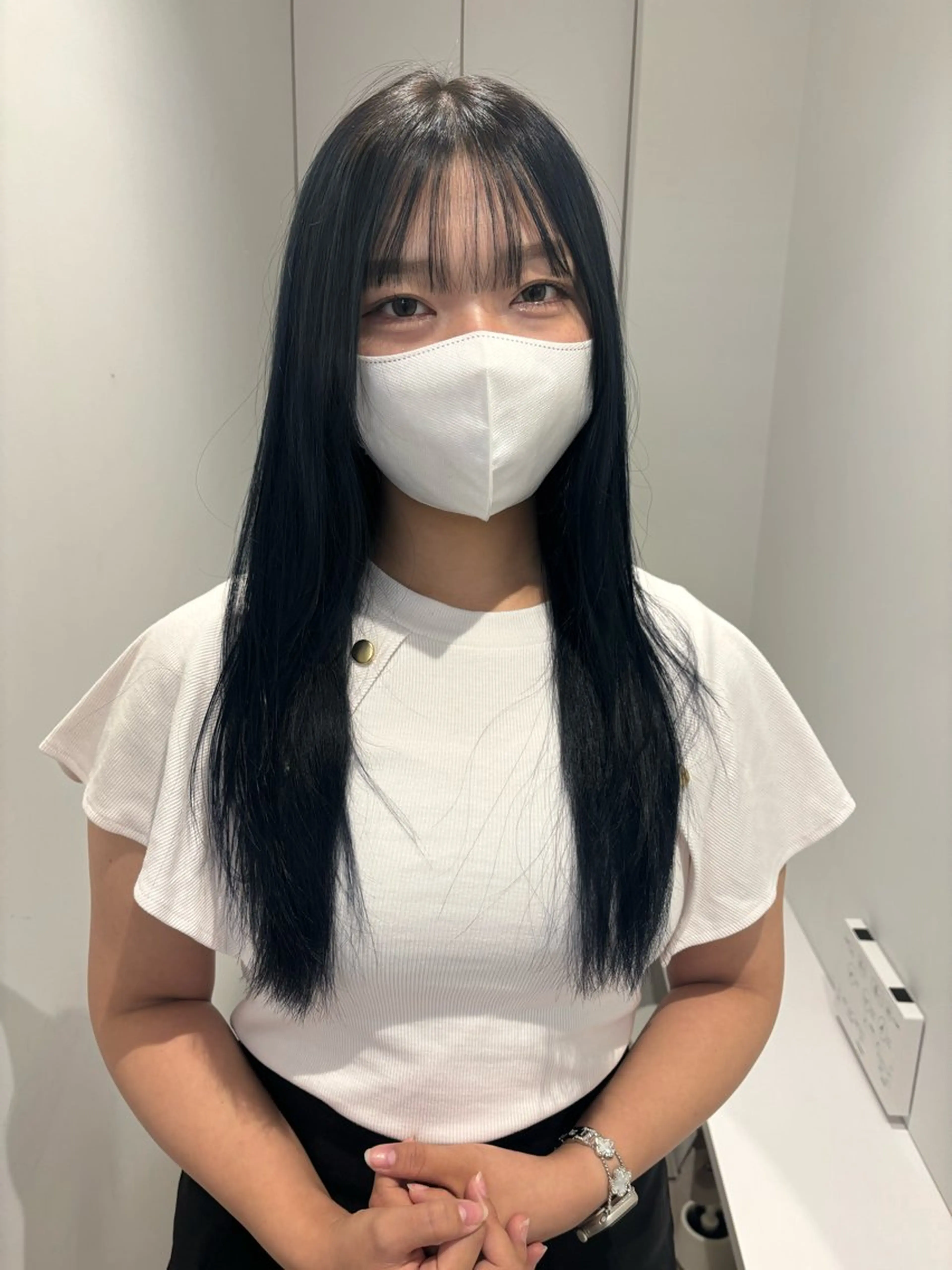 ロング リン🔔ボブ cut ベージュカラー🤎のヘアスタイル